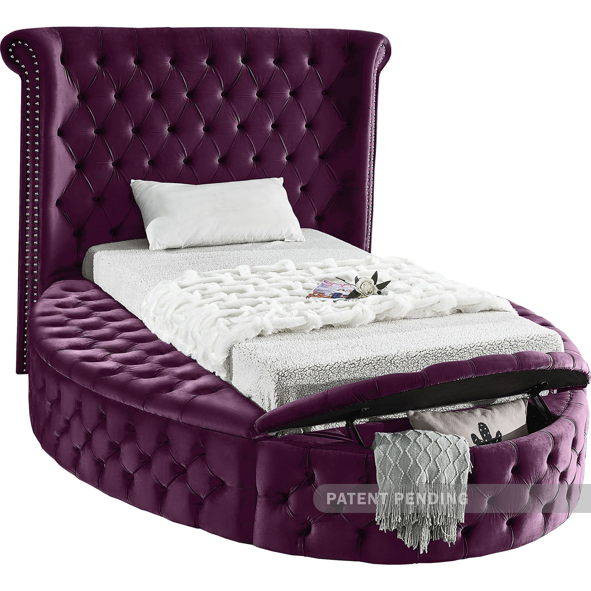 Luxus Velvet Twin Size Bed