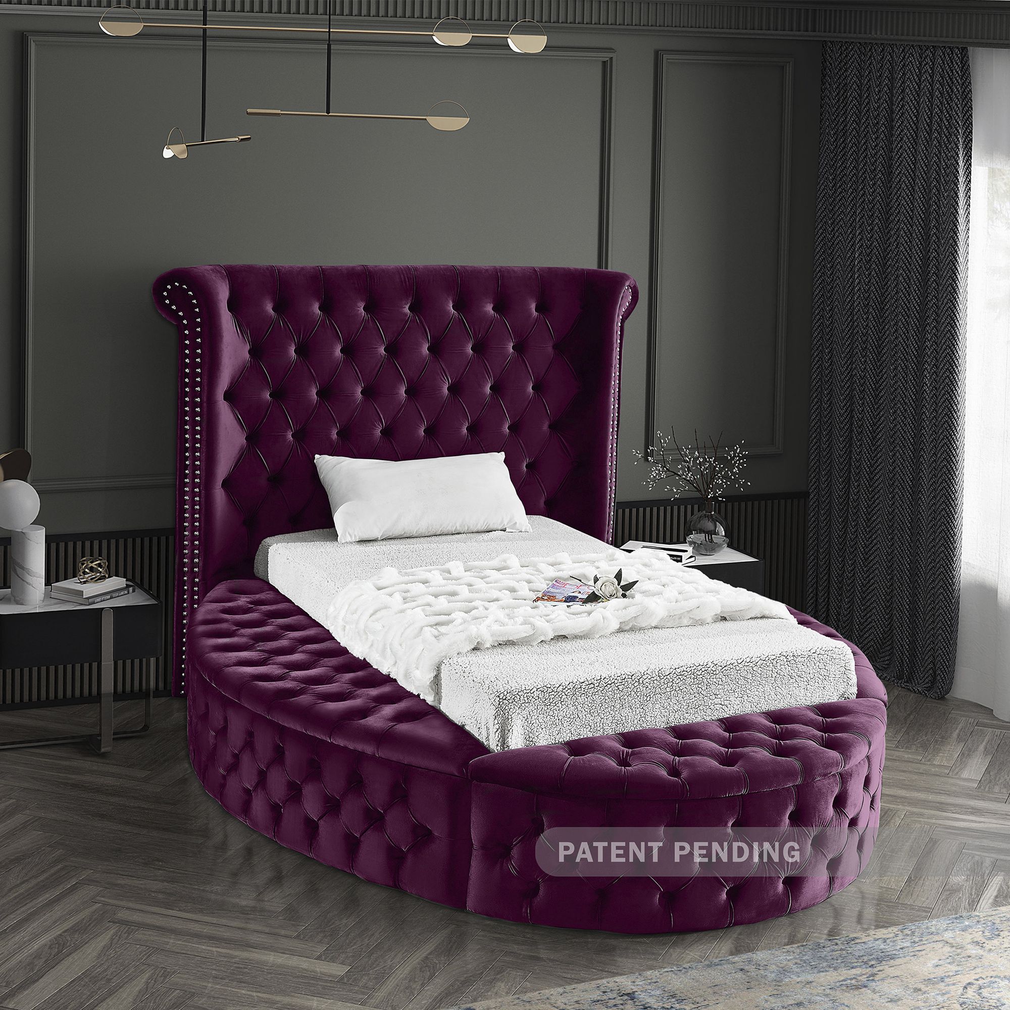 Luxus Velvet Twin Size Bed