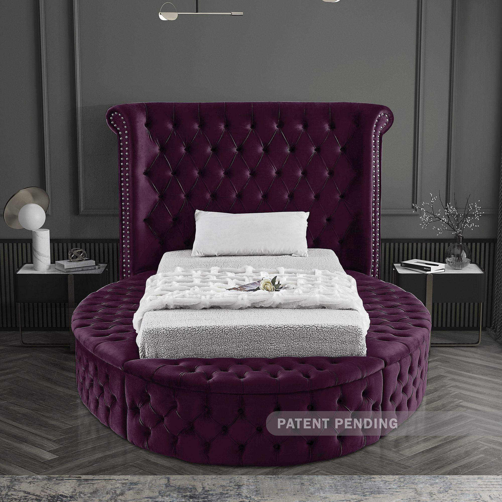 Luxus Velvet Twin Size Bed