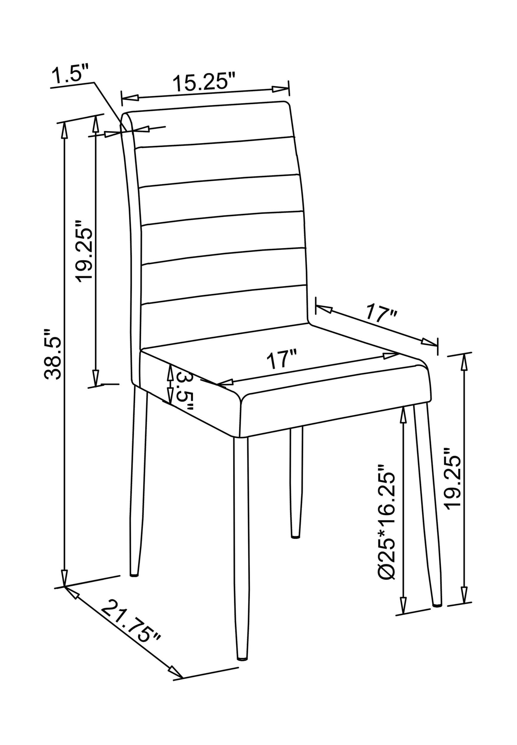 Maston Leatherette Dining Chair with Chrome Legs