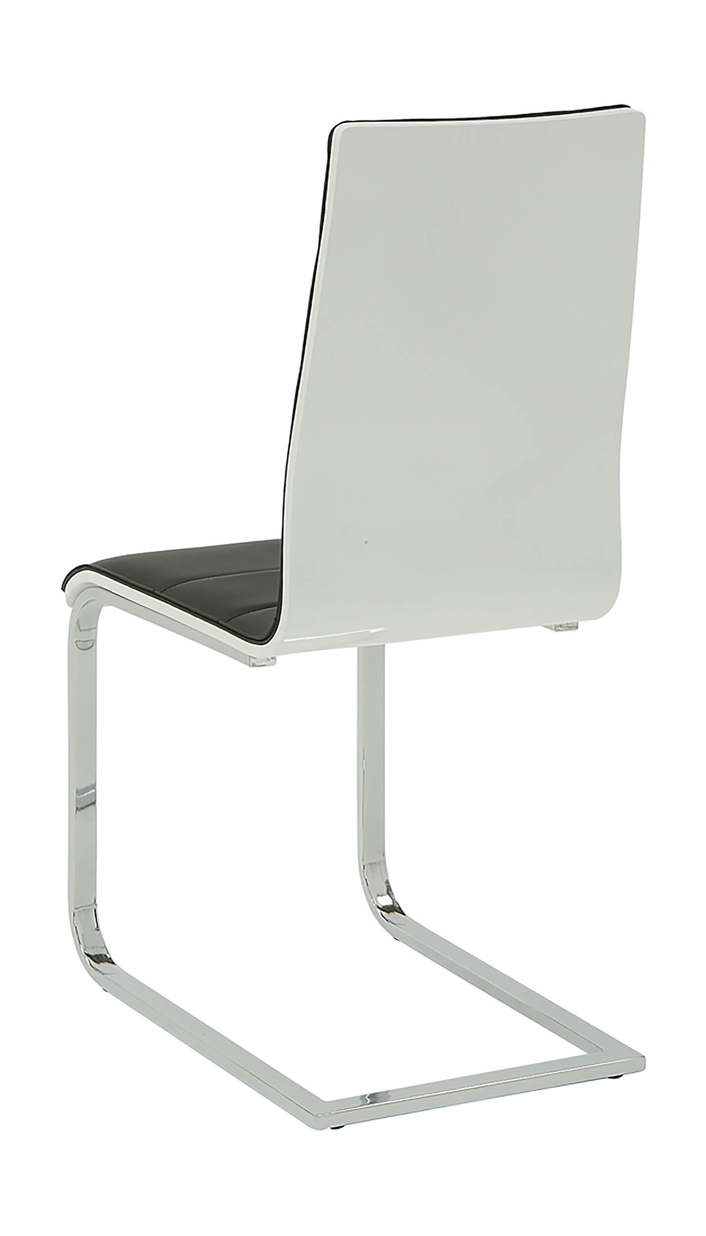 Broderick Leatherette Side Chair with Chrome Base