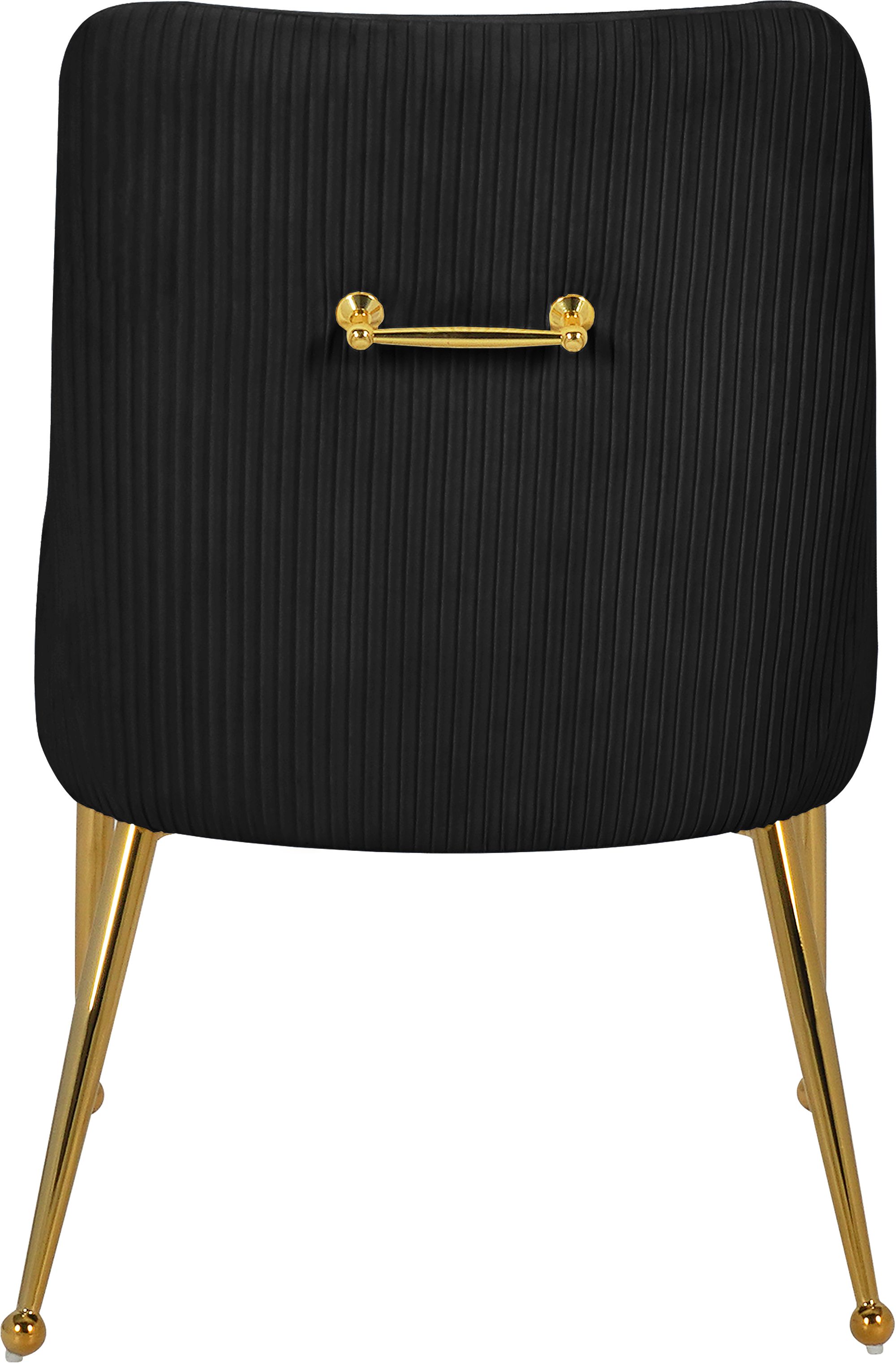 Ace Velvet Dining Chair with Polished Gold Legs