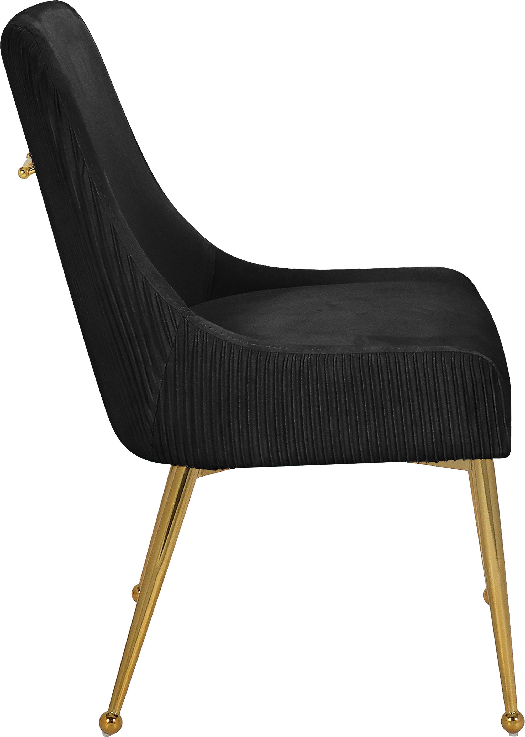Ace Velvet Dining Chair with Polished Gold Legs