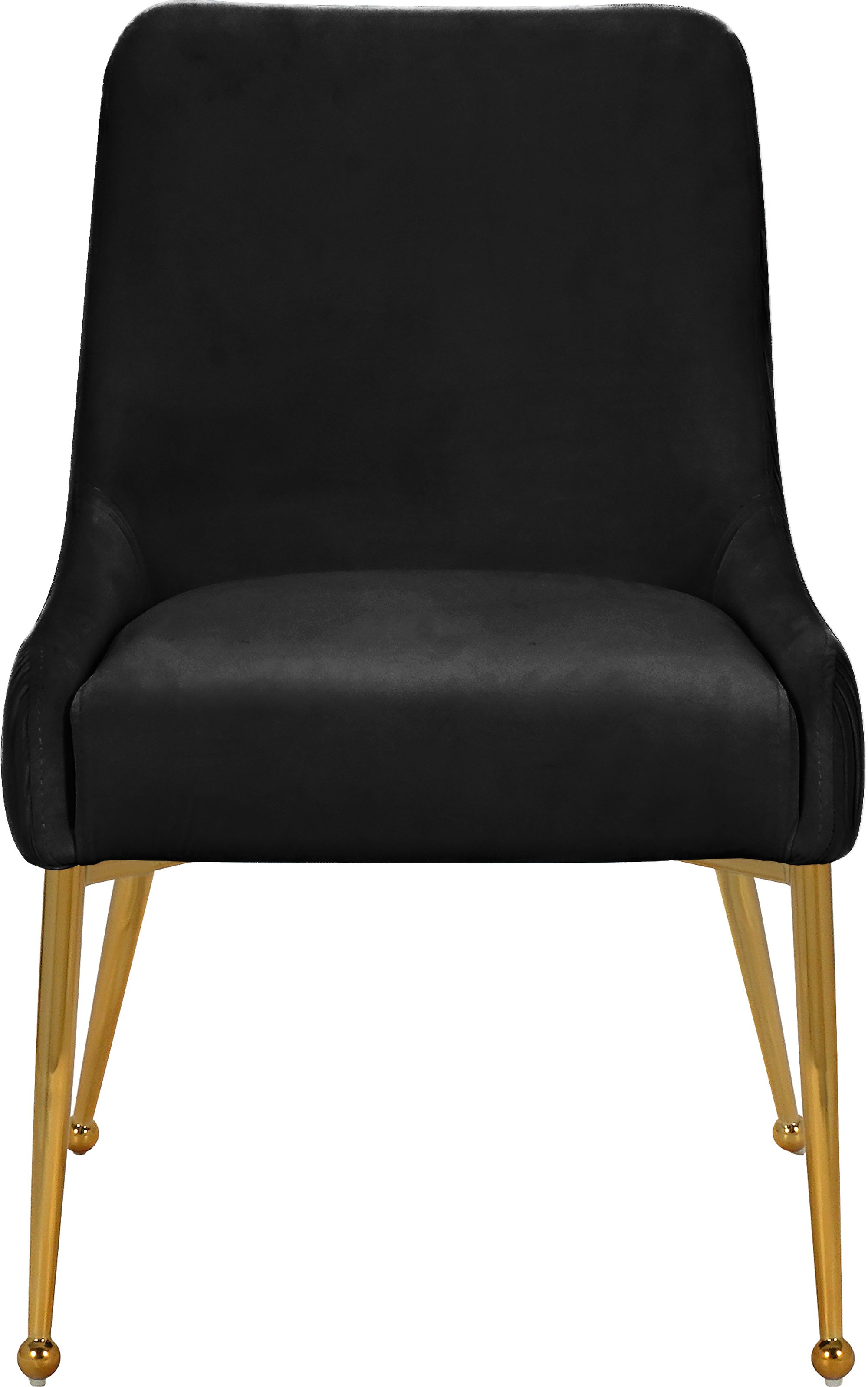 Ace Velvet Dining Chair with Polished Gold Legs
