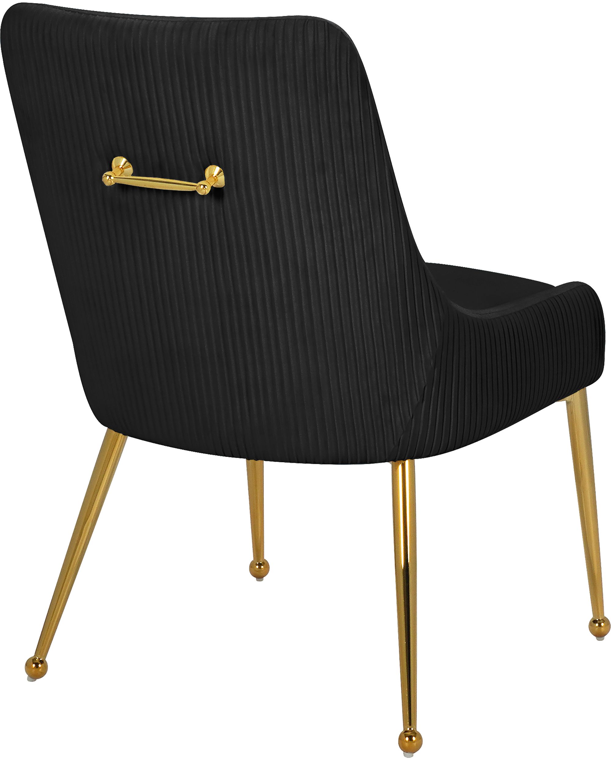 Ace Velvet Dining Chair with Polished Gold Legs
