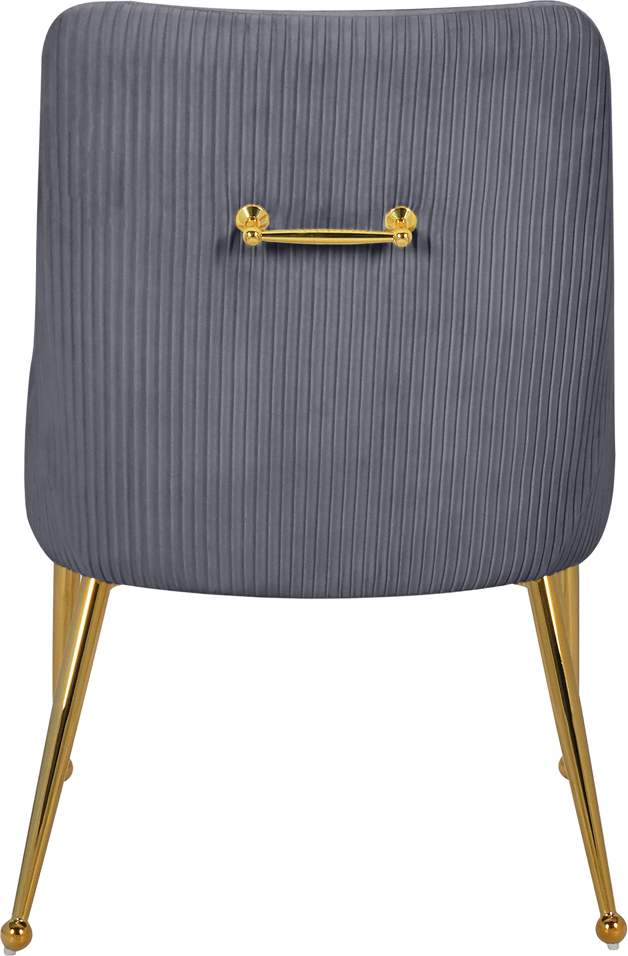 Ace Velvet Dining Chair with Polished Gold Legs