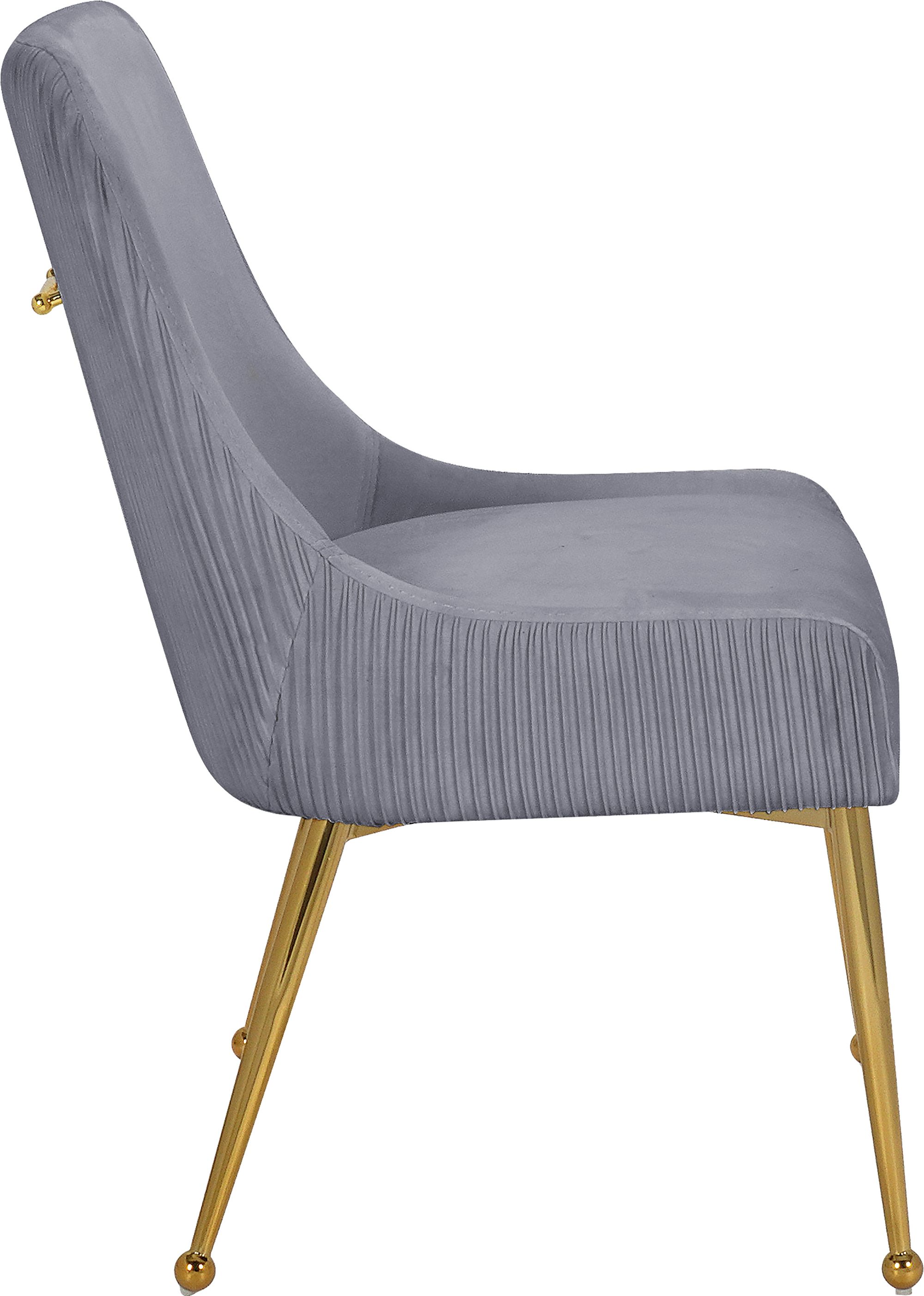 Ace Velvet Dining Chair with Polished Gold Legs