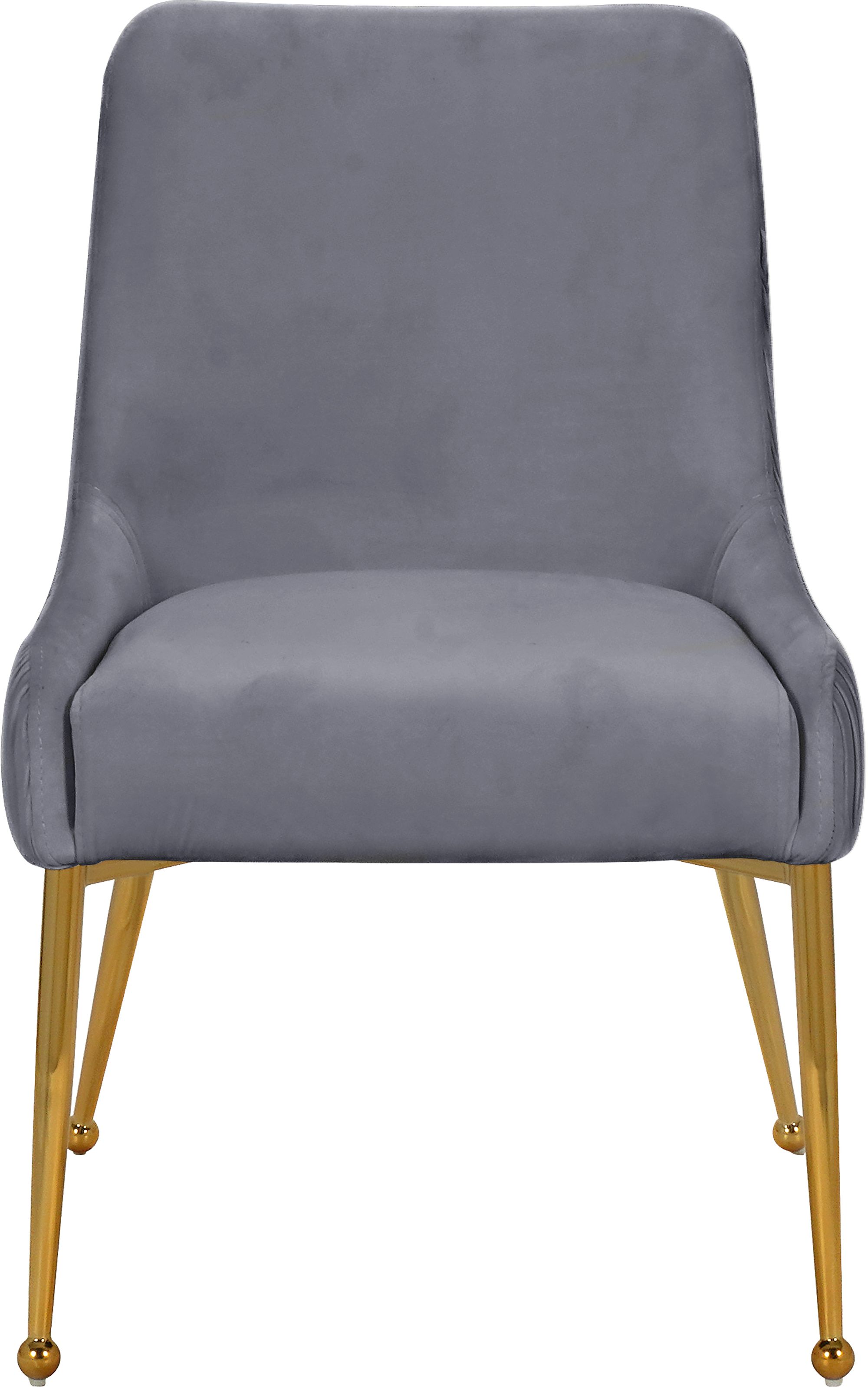 Ace Velvet Dining Chair with Polished Gold Legs