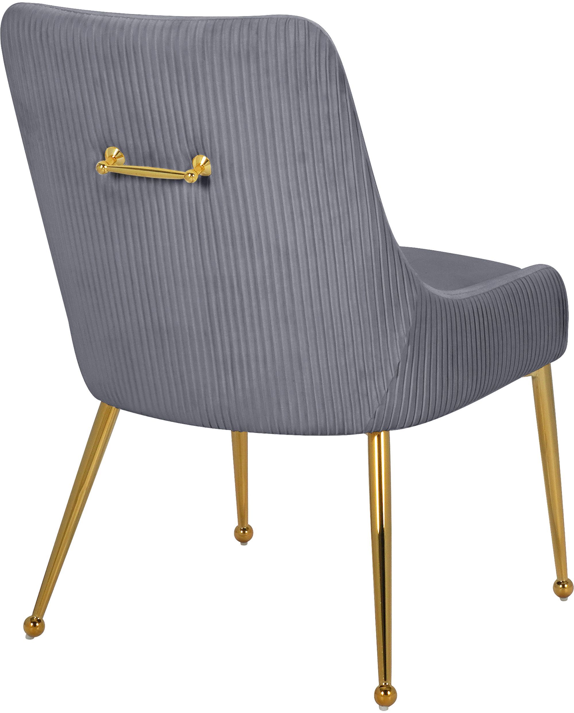Ace Velvet Dining Chair with Polished Gold Legs