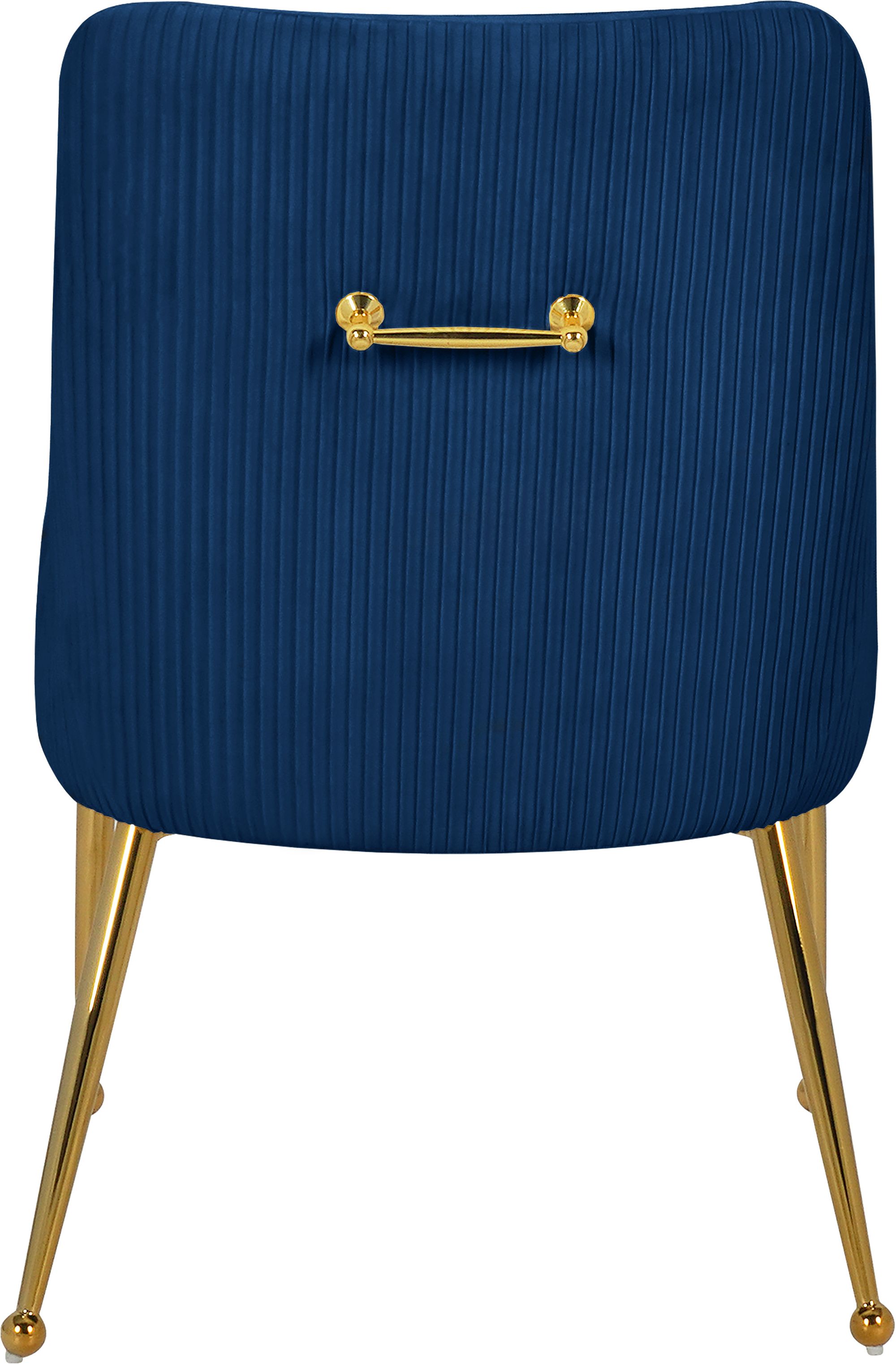 Ace Velvet Dining Chair with Polished Gold Legs