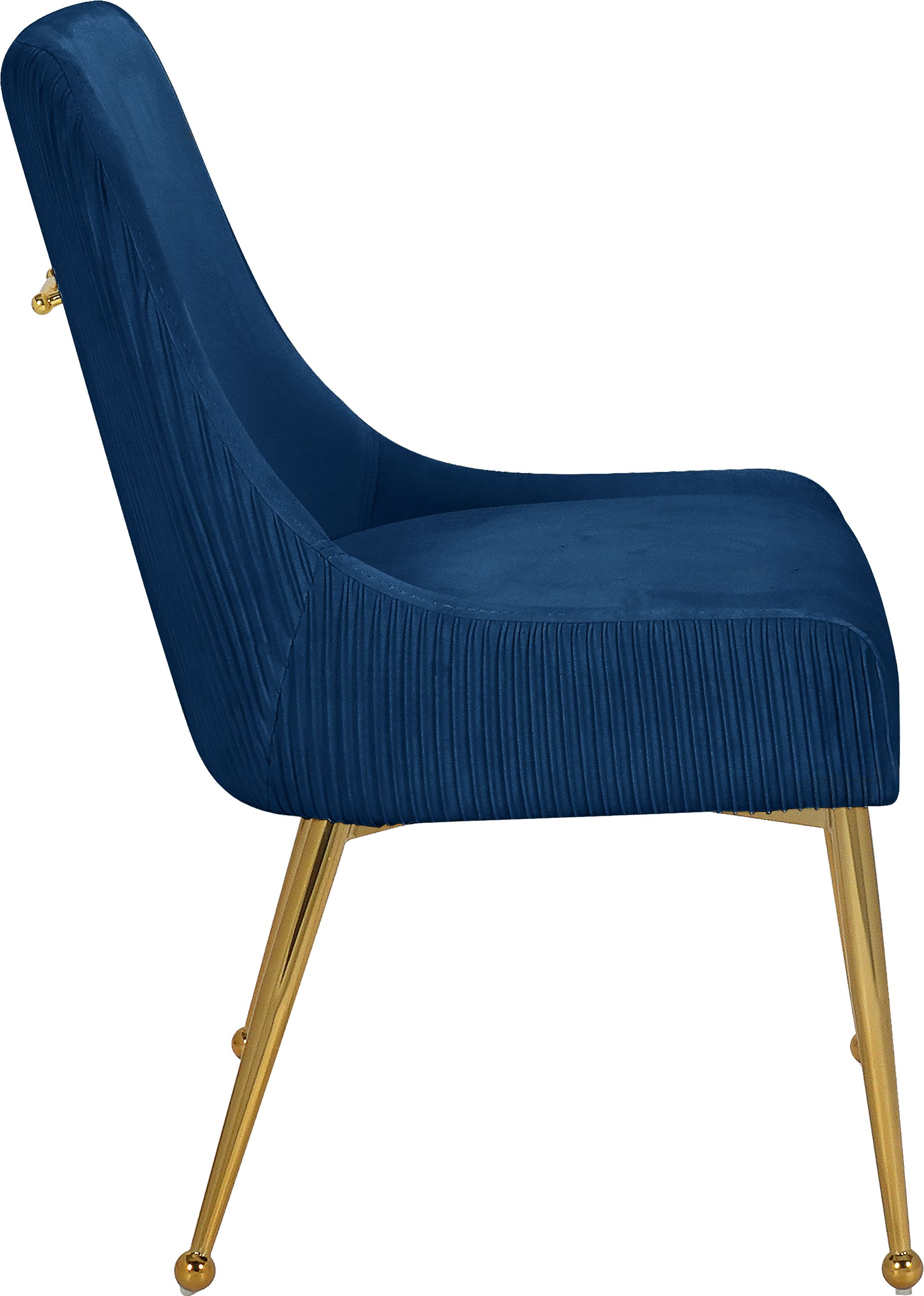 Ace Velvet Dining Chair with Polished Gold Legs