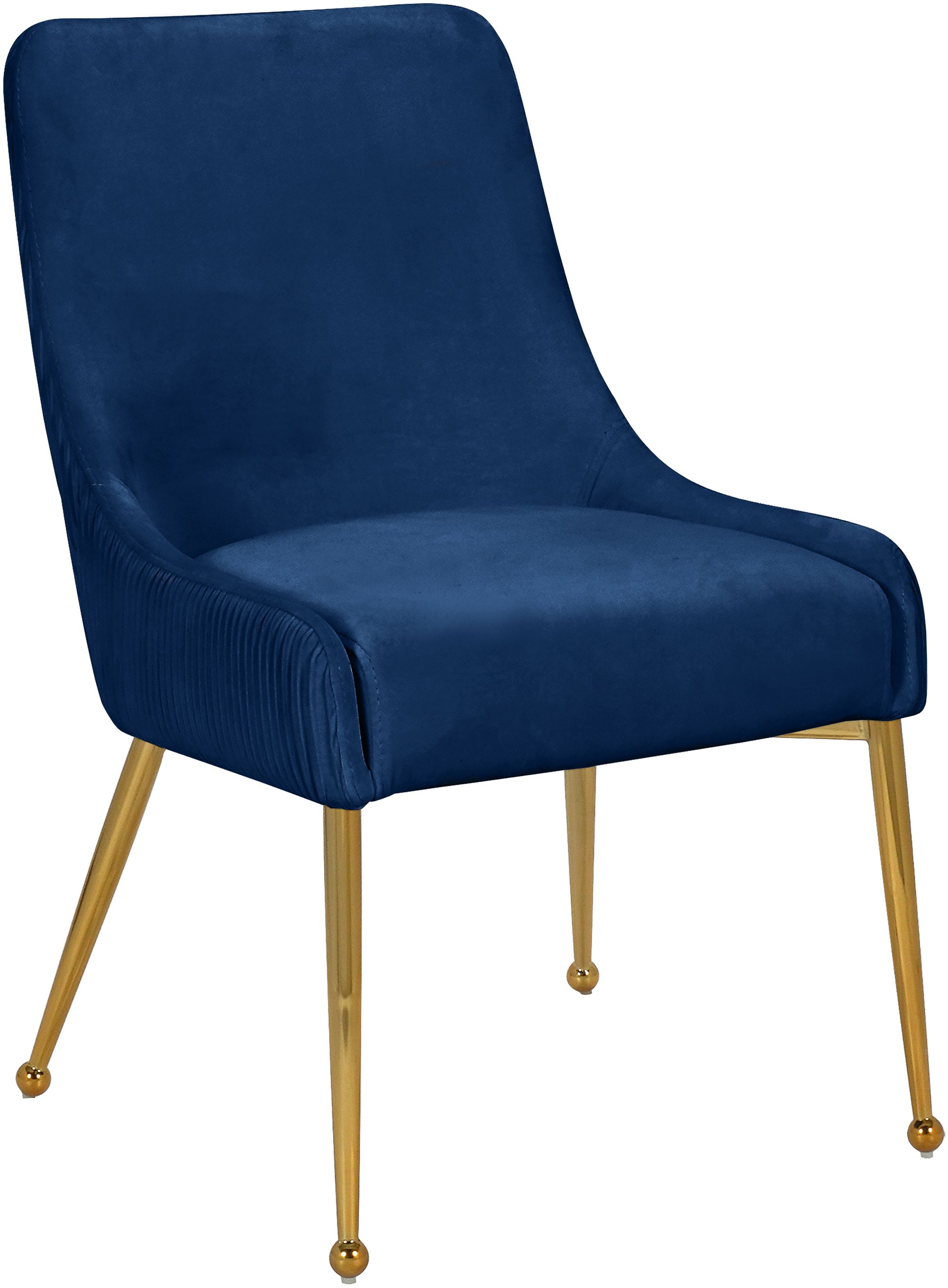 Ace Velvet Dining Chair with Polished Gold Legs
