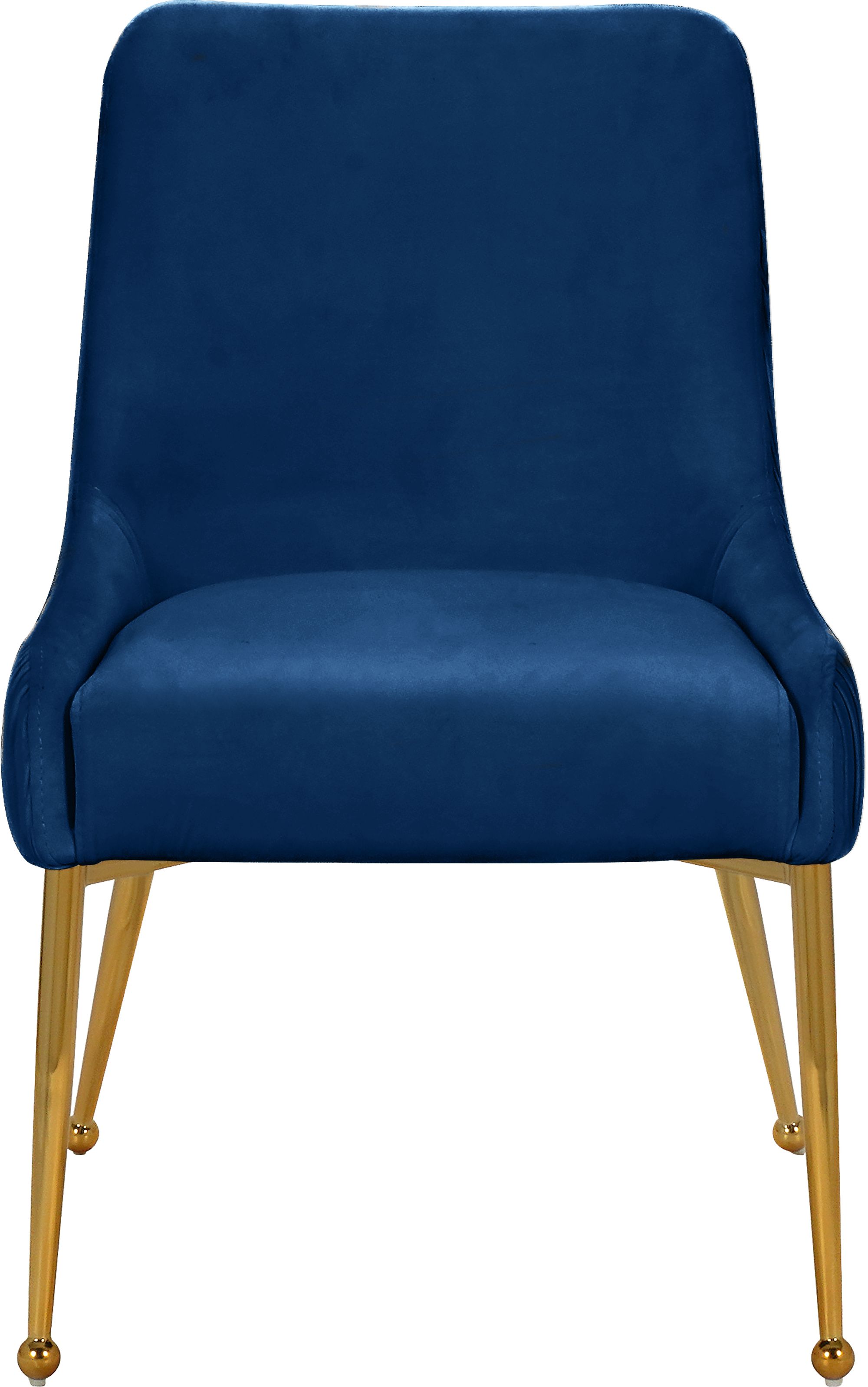 Ace Velvet Dining Chair with Polished Gold Legs