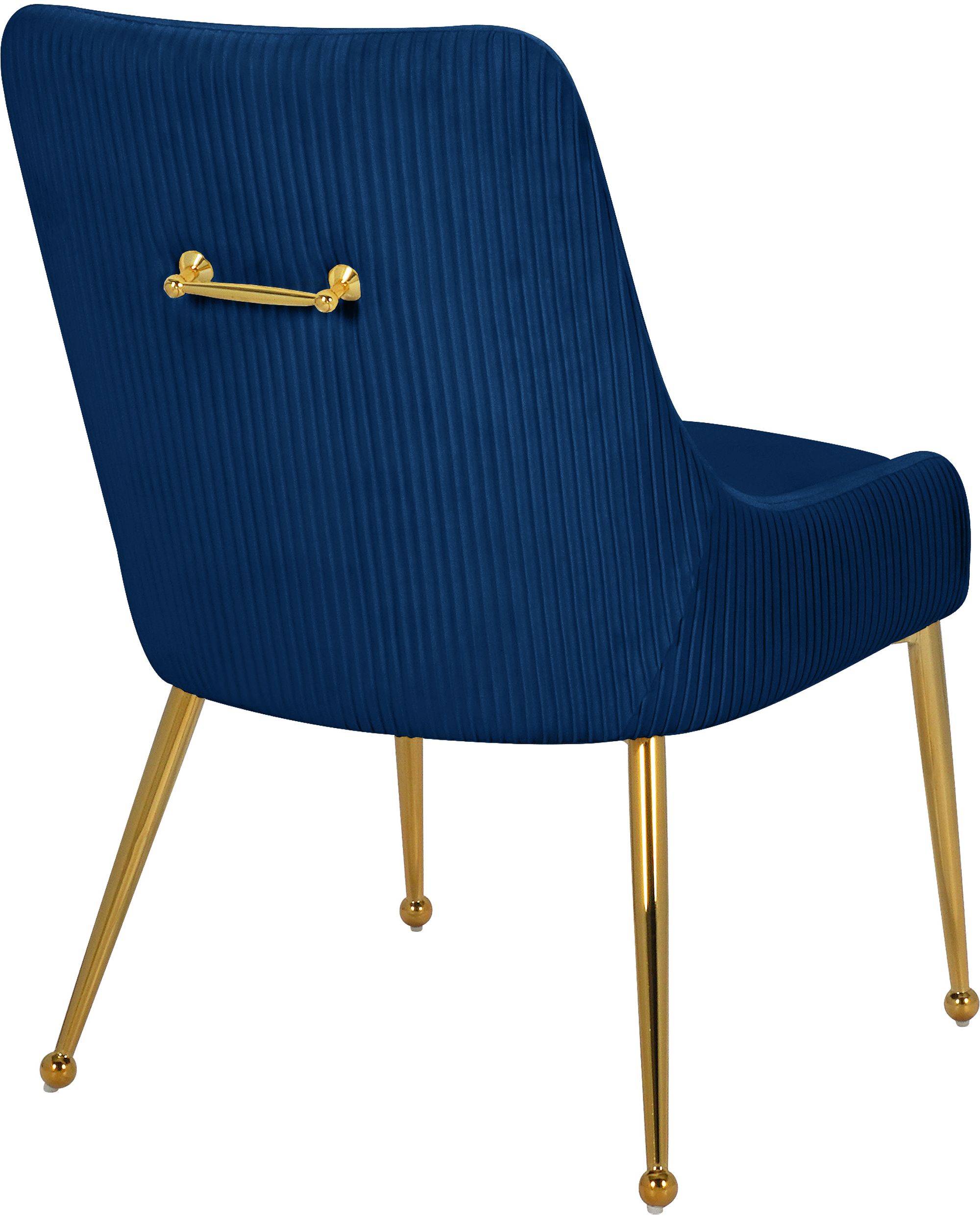 Ace Velvet Dining Chair with Polished Gold Legs