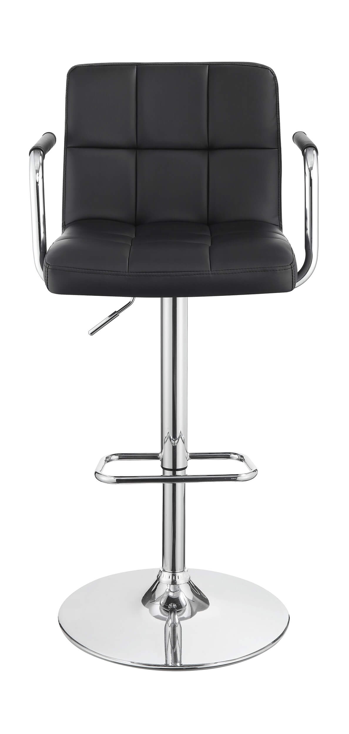 Palomar Leatherette Bar Stool with Adjustable Chrome Base