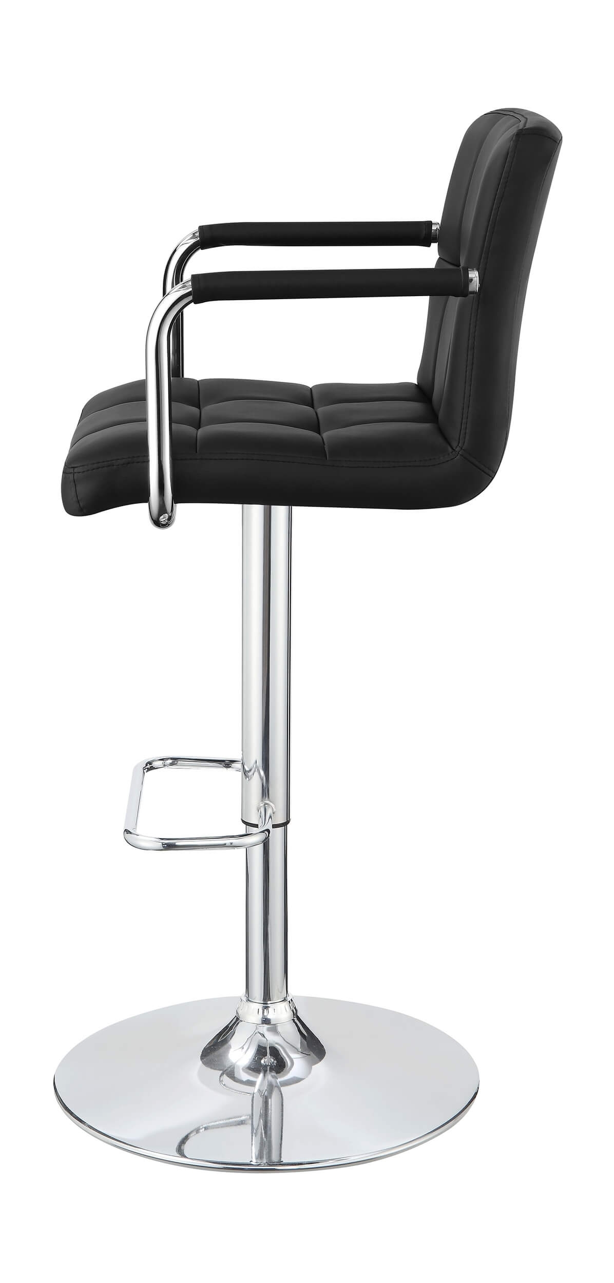 Palomar Leatherette Bar Stool with Adjustable Chrome Base