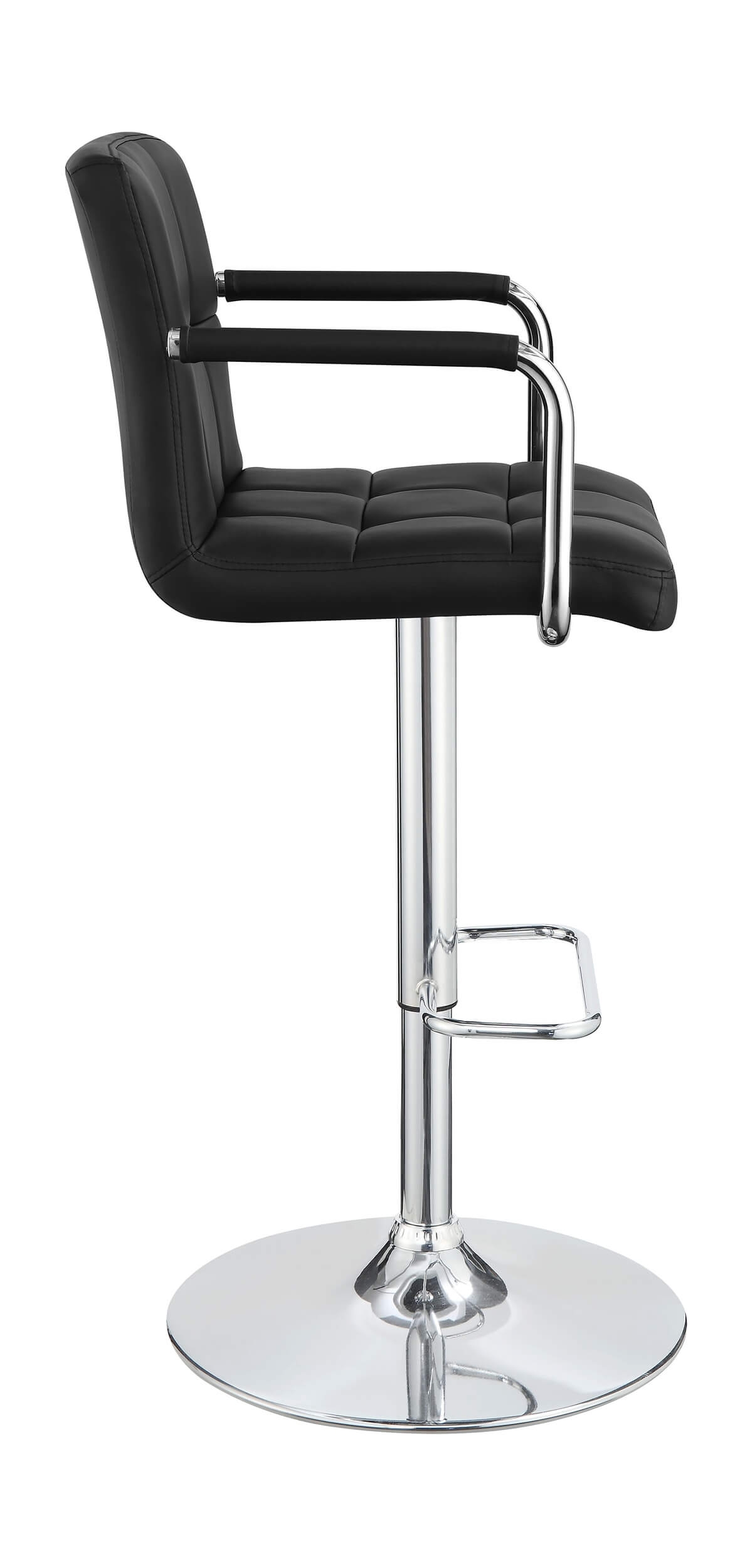 Palomar Leatherette Bar Stool with Adjustable Chrome Base