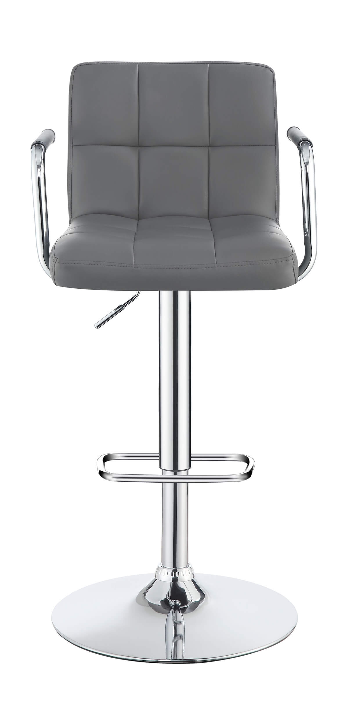 Palomar Leatherette Bar Stool with Adjustable Chrome Base