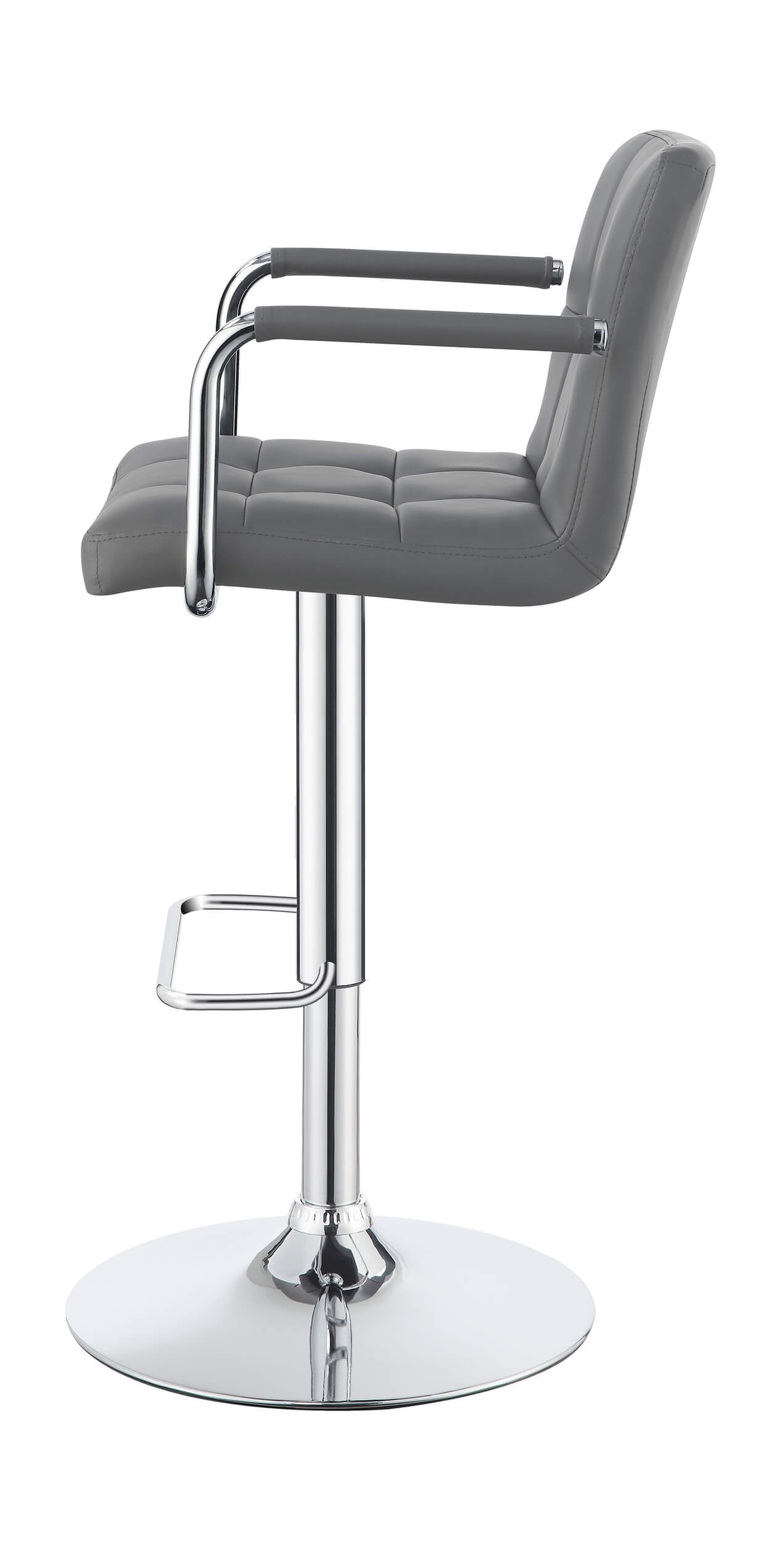 Palomar Leatherette Bar Stool with Adjustable Chrome Base