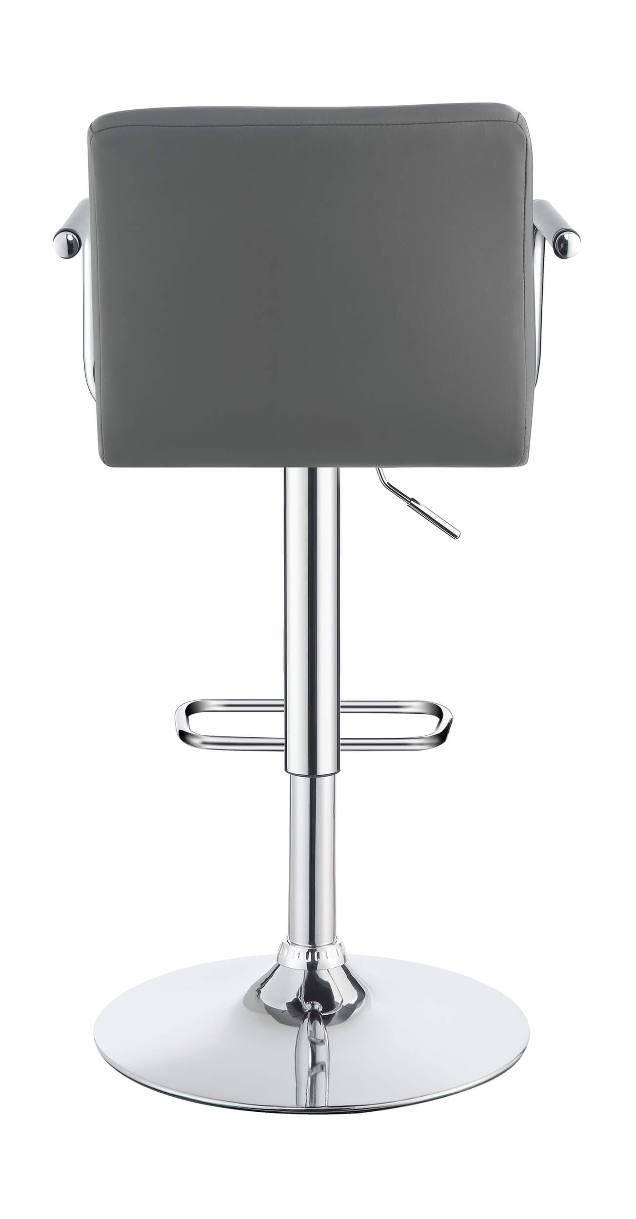 Palomar Leatherette Bar Stool with Adjustable Chrome Base