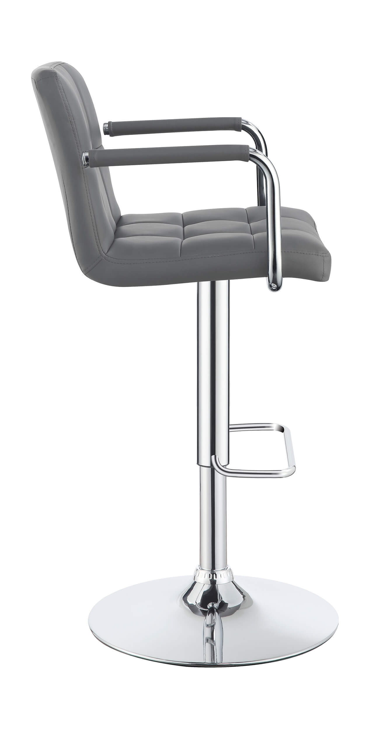 Palomar Leatherette Bar Stool with Adjustable Chrome Base