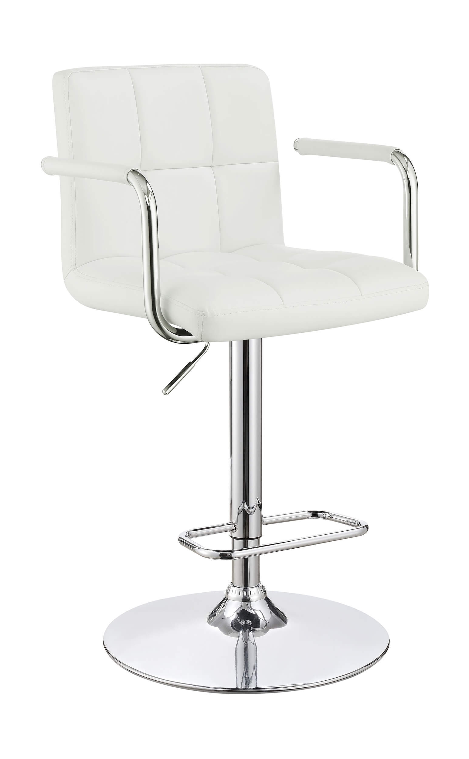 Palomar Leatherette Bar Stool with Adjustable Chrome Base