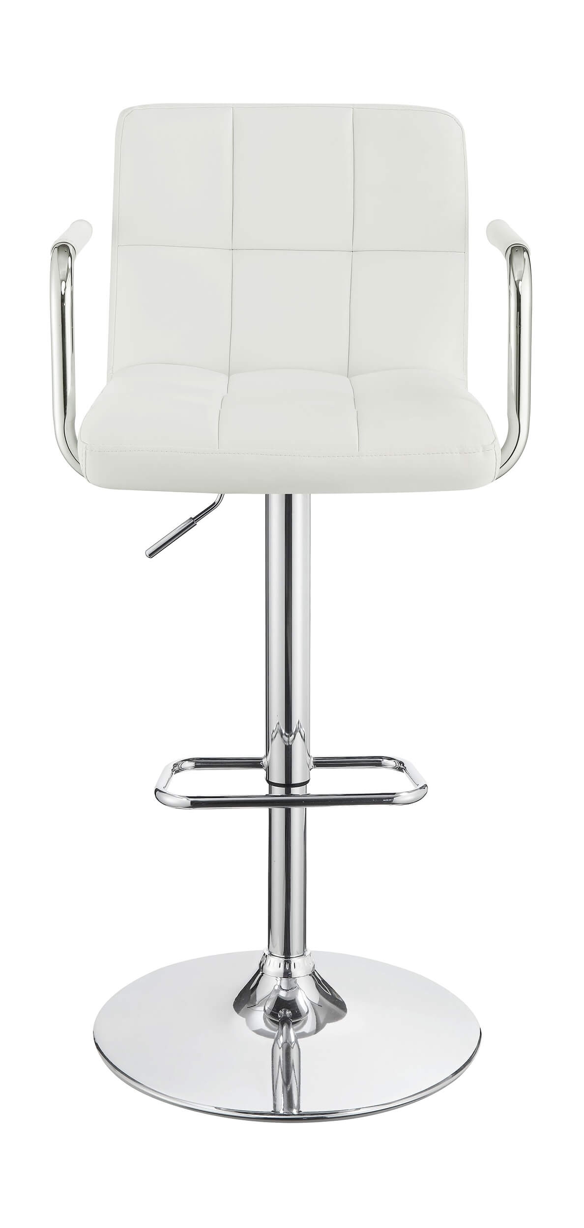 Palomar Leatherette Bar Stool with Adjustable Chrome Base