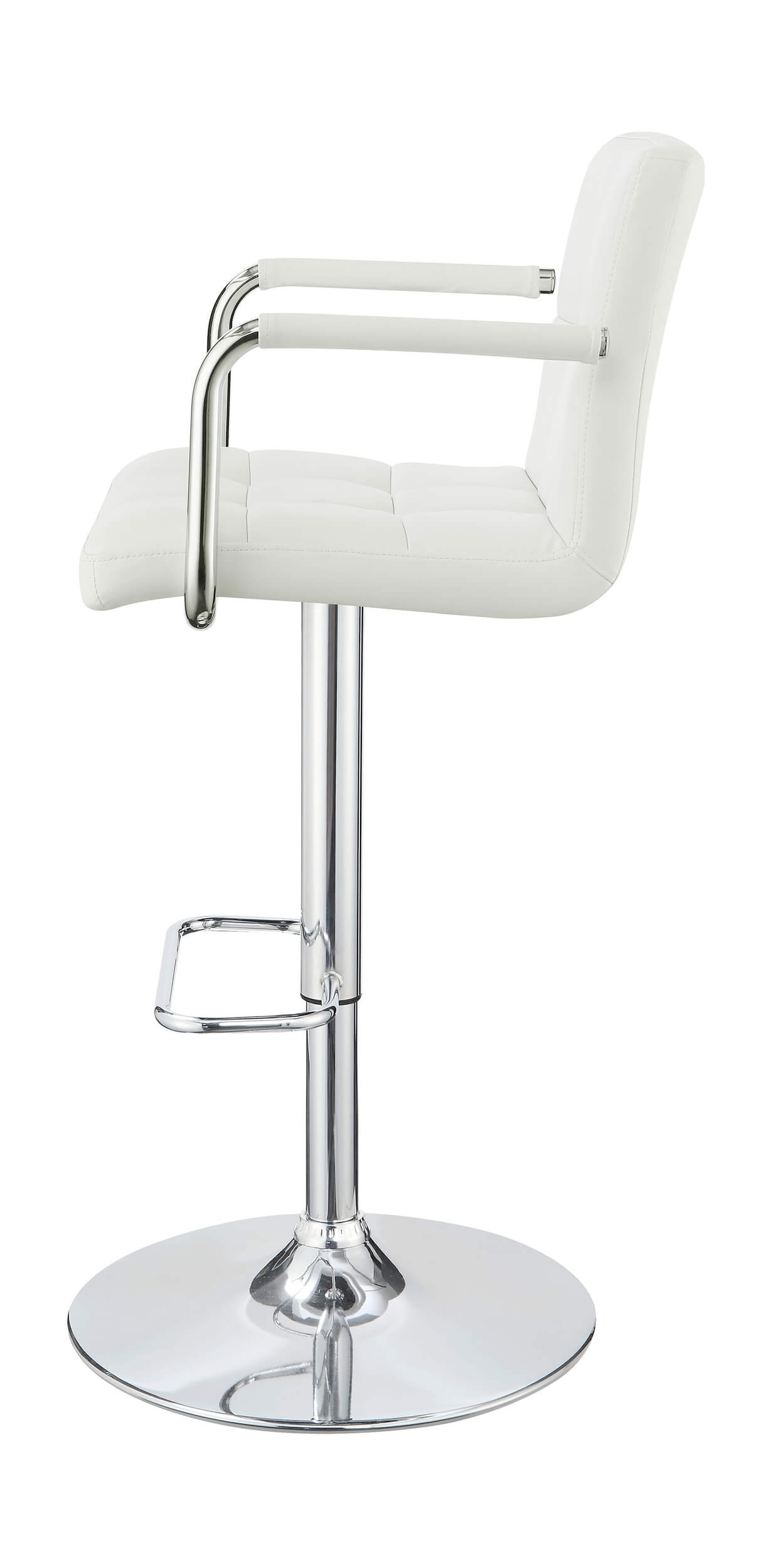 Palomar Leatherette Bar Stool with Adjustable Chrome Base