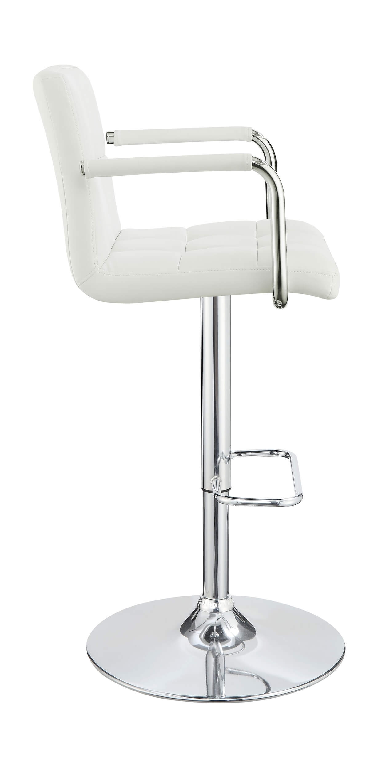 Palomar Leatherette Bar Stool with Adjustable Chrome Base