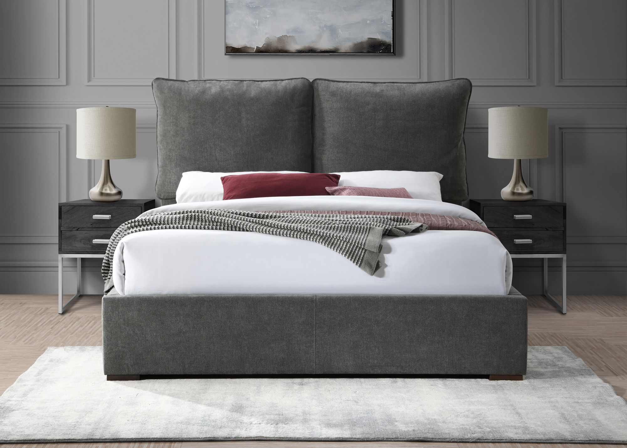 Misha Polyester Fabric Full Size Bed