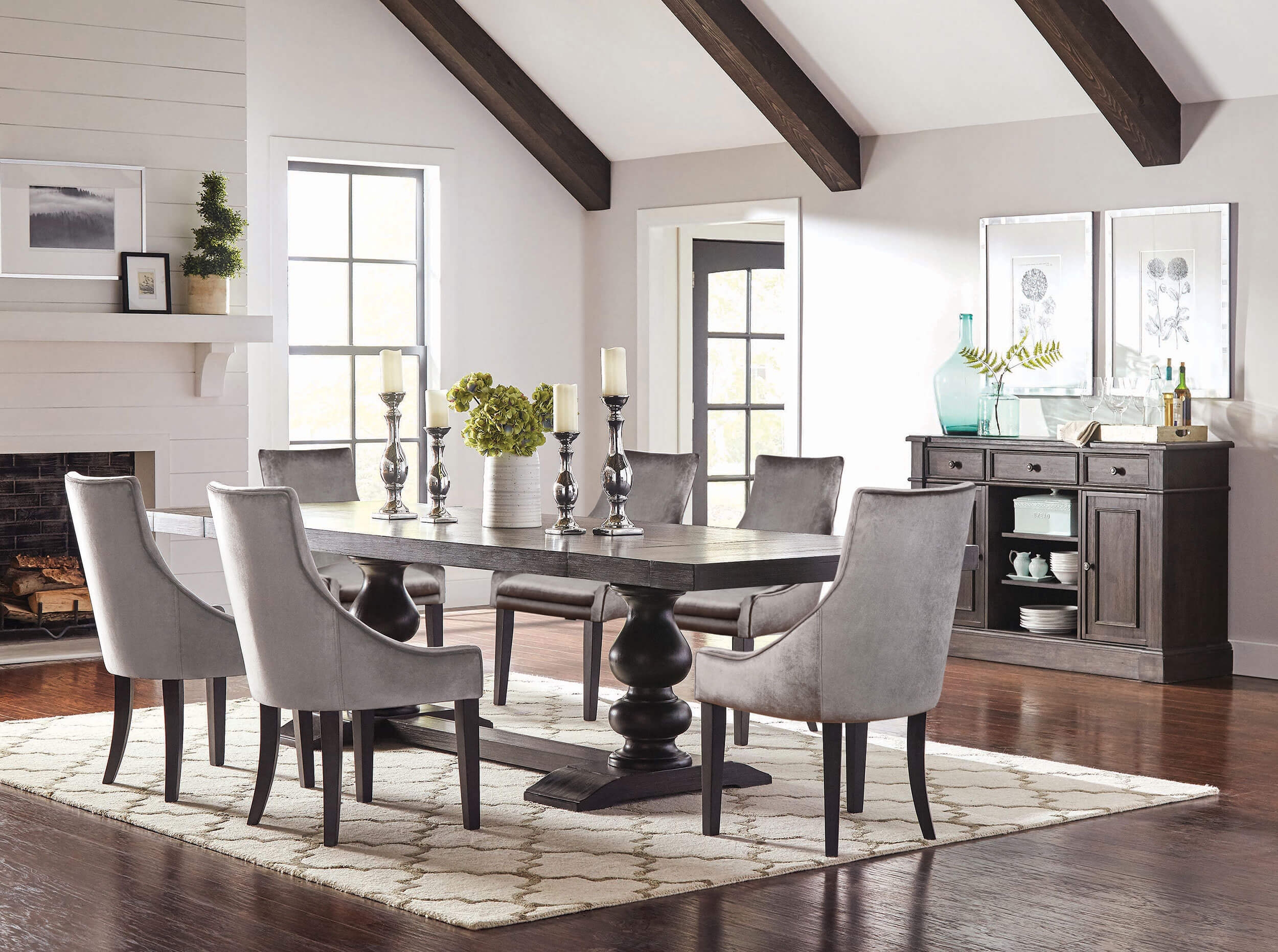 Phelps Wood/Wood Veneer Rectangular Dining Table