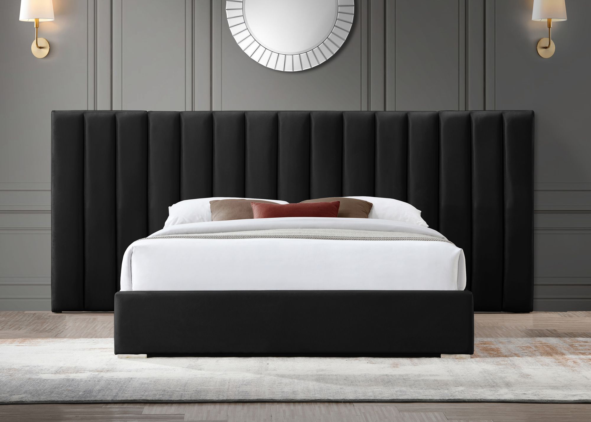 Pablo Velvet Queen Size Bed