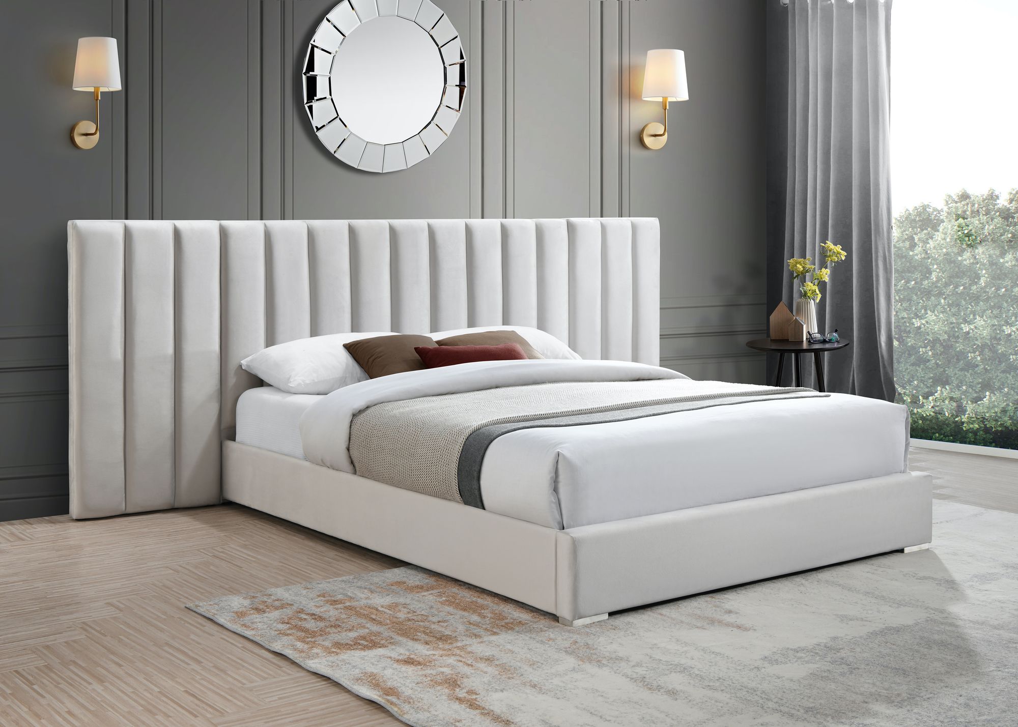 Pablo Velvet Queen Size Bed