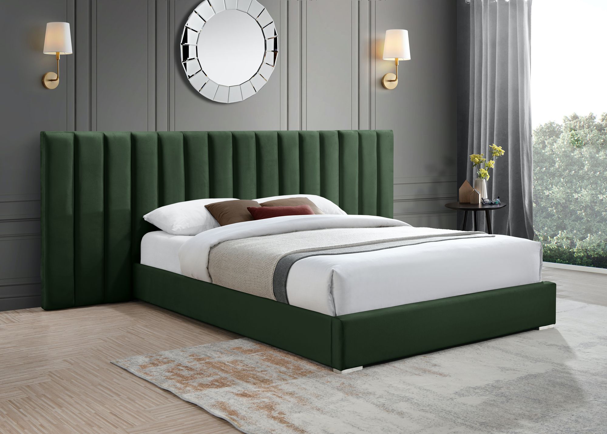 Pablo Velvet Queen Size Bed