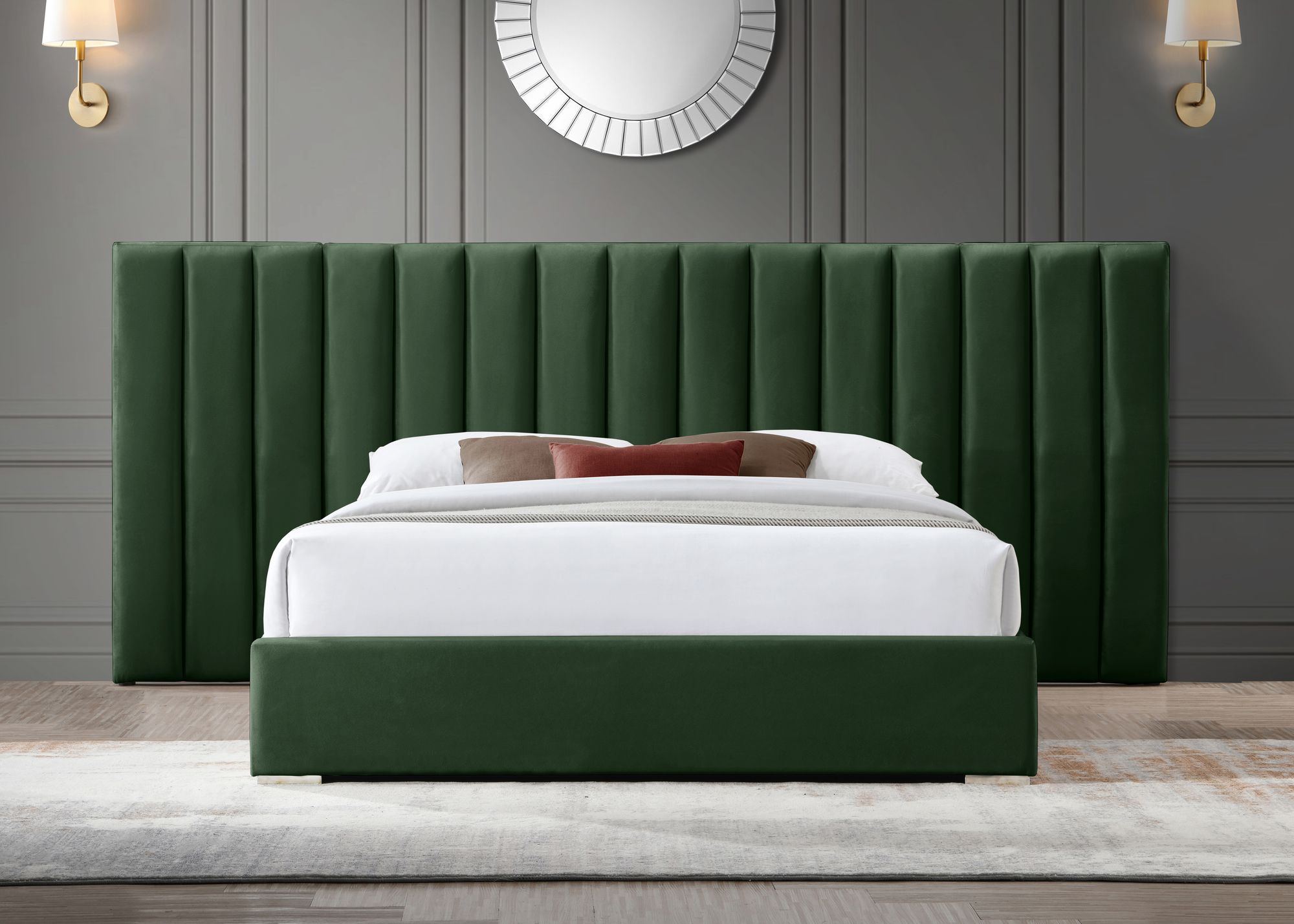 Pablo Velvet Queen Size Bed