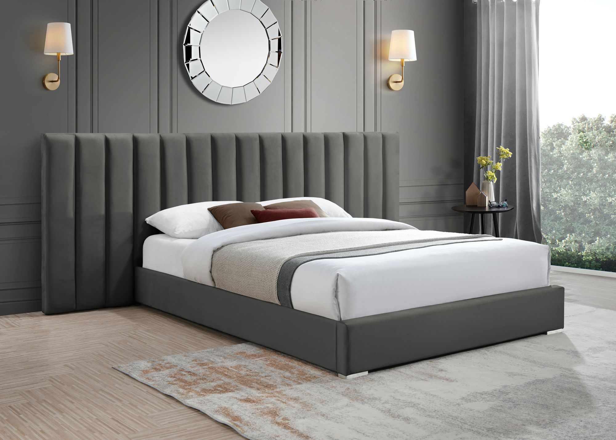Pablo Velvet Queen Size Bed