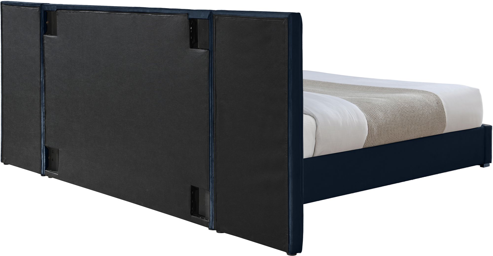 Pablo Velvet King Size Bed