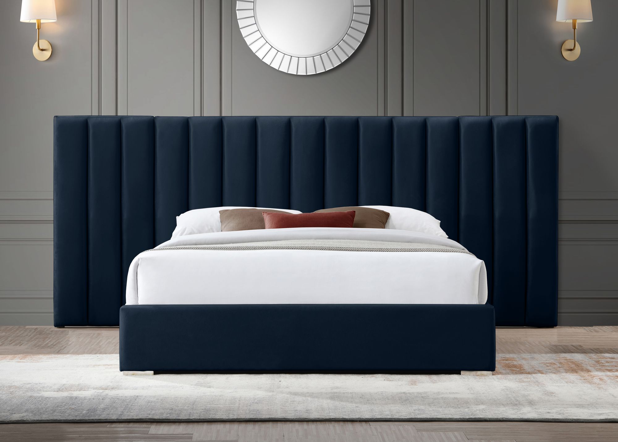 Pablo Velvet Queen Size Bed
