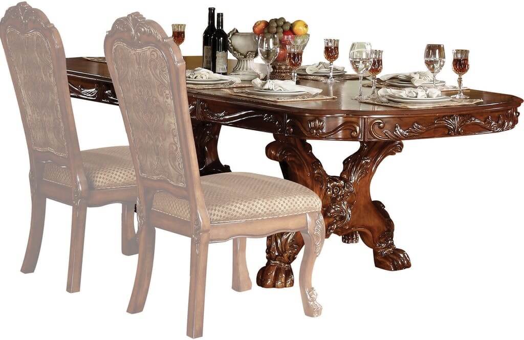 Dresden Wood/PU/Fabric Dining Set by ACME