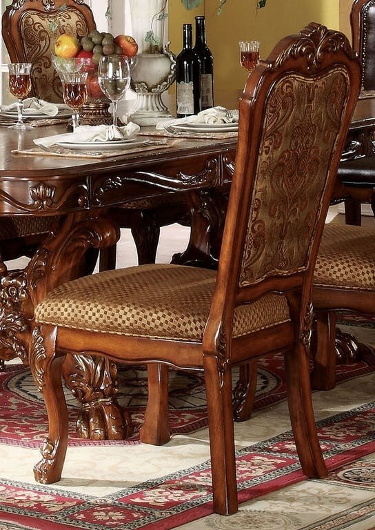 Dresden Wood/PU/Fabric Dining Set by ACME
