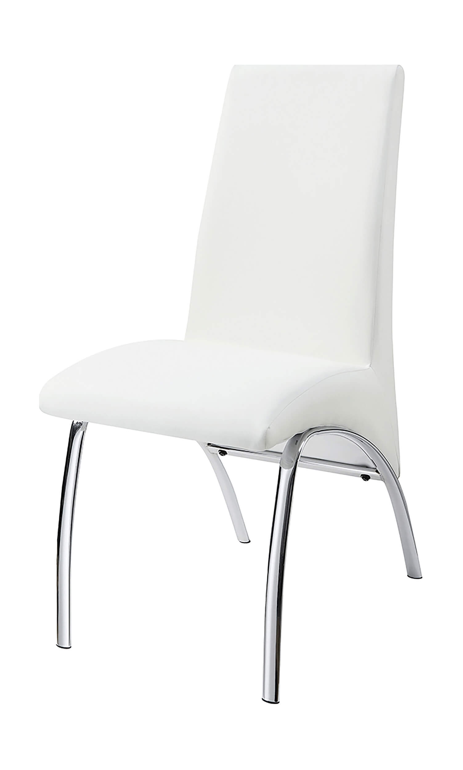 Bishop Leatherette Side Chairs with Chrome Base