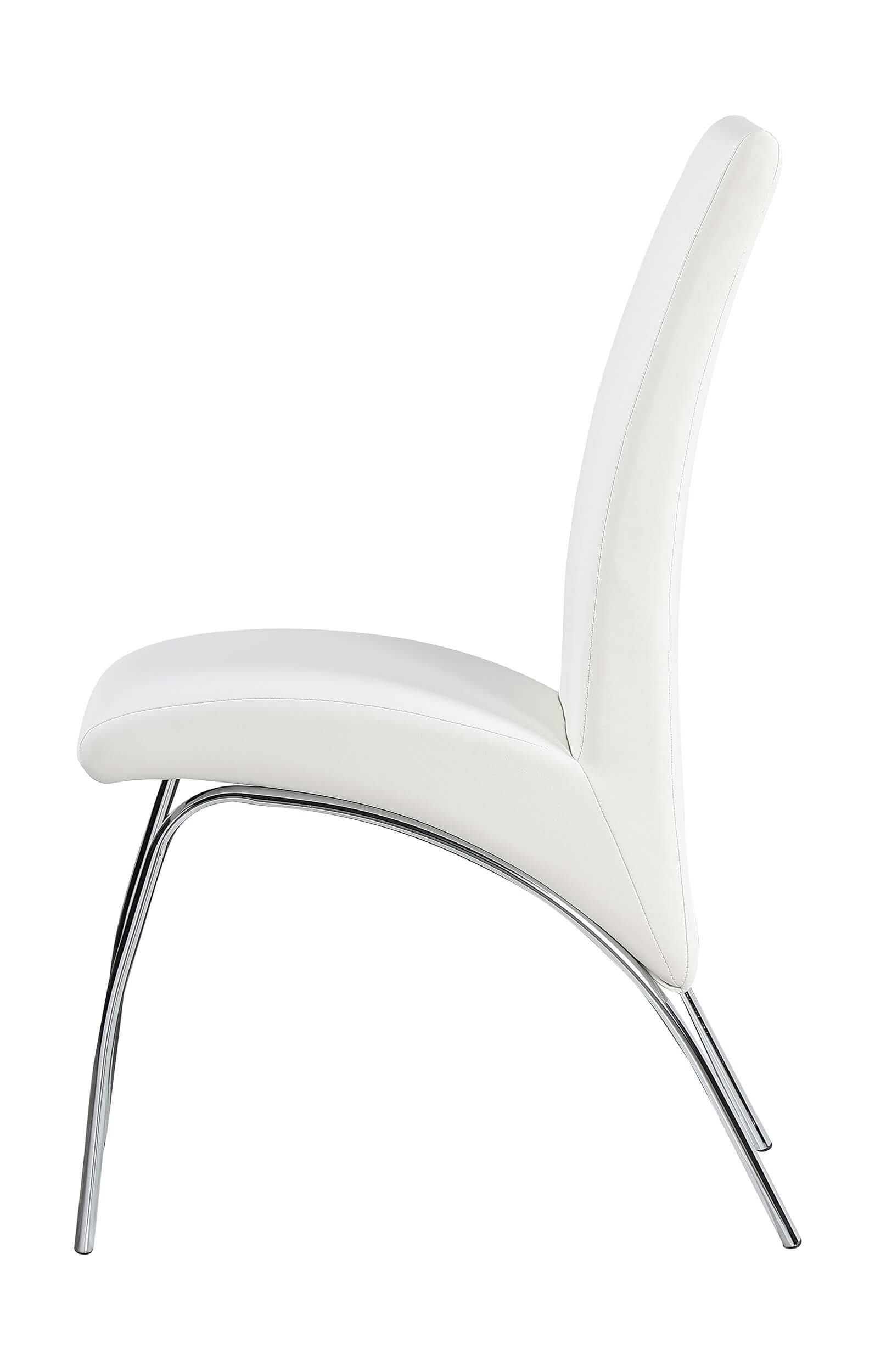 Bishop Leatherette Side Chairs with Chrome Base