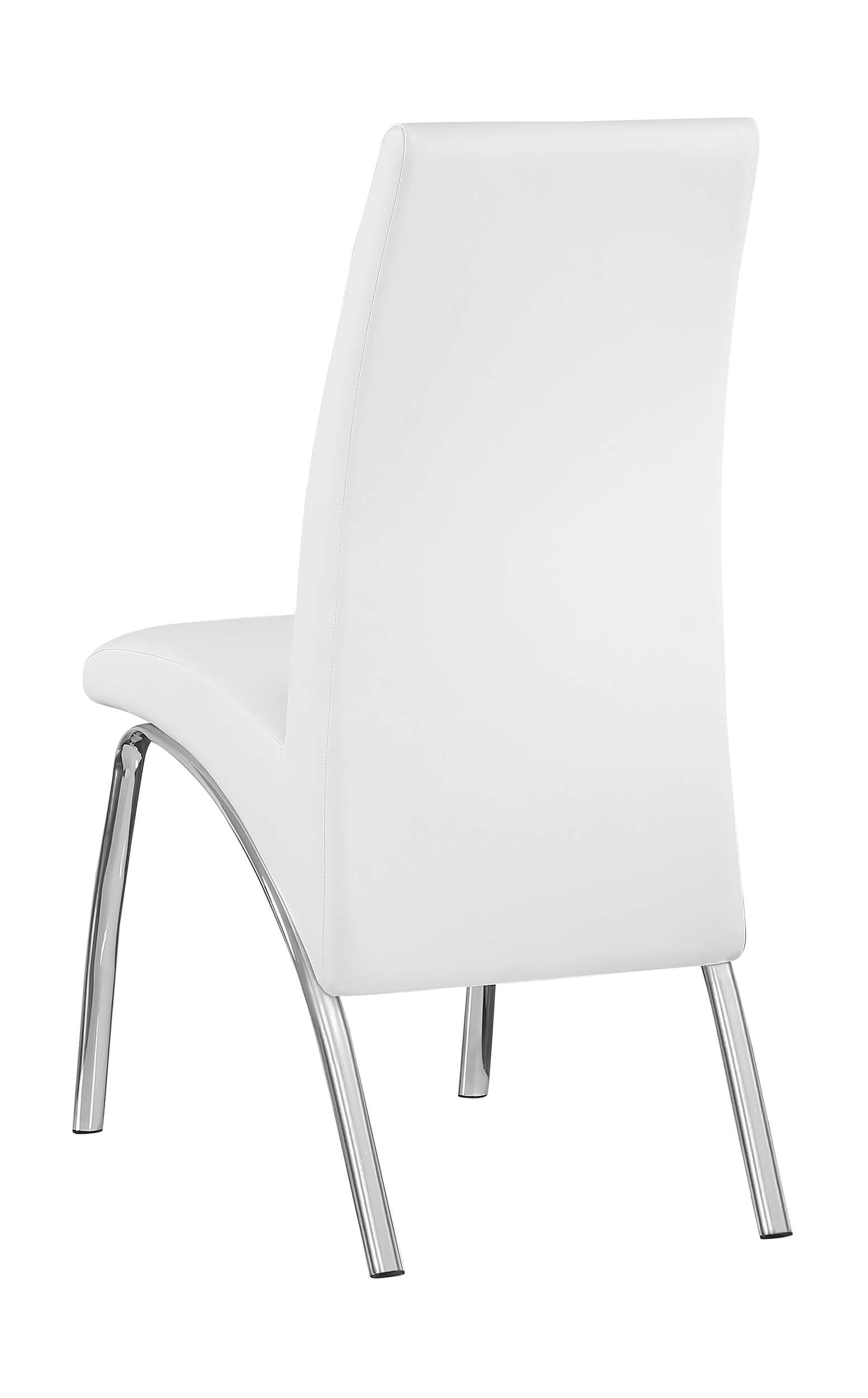 Bishop Leatherette Side Chairs with Chrome Base