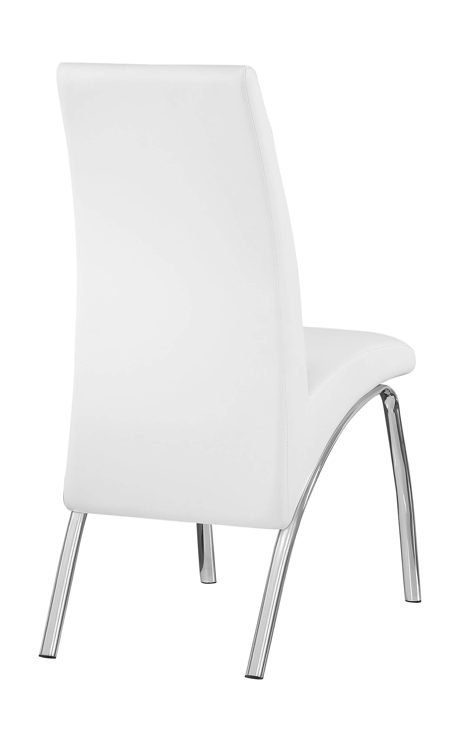 Bishop Leatherette Side Chairs with Chrome Base