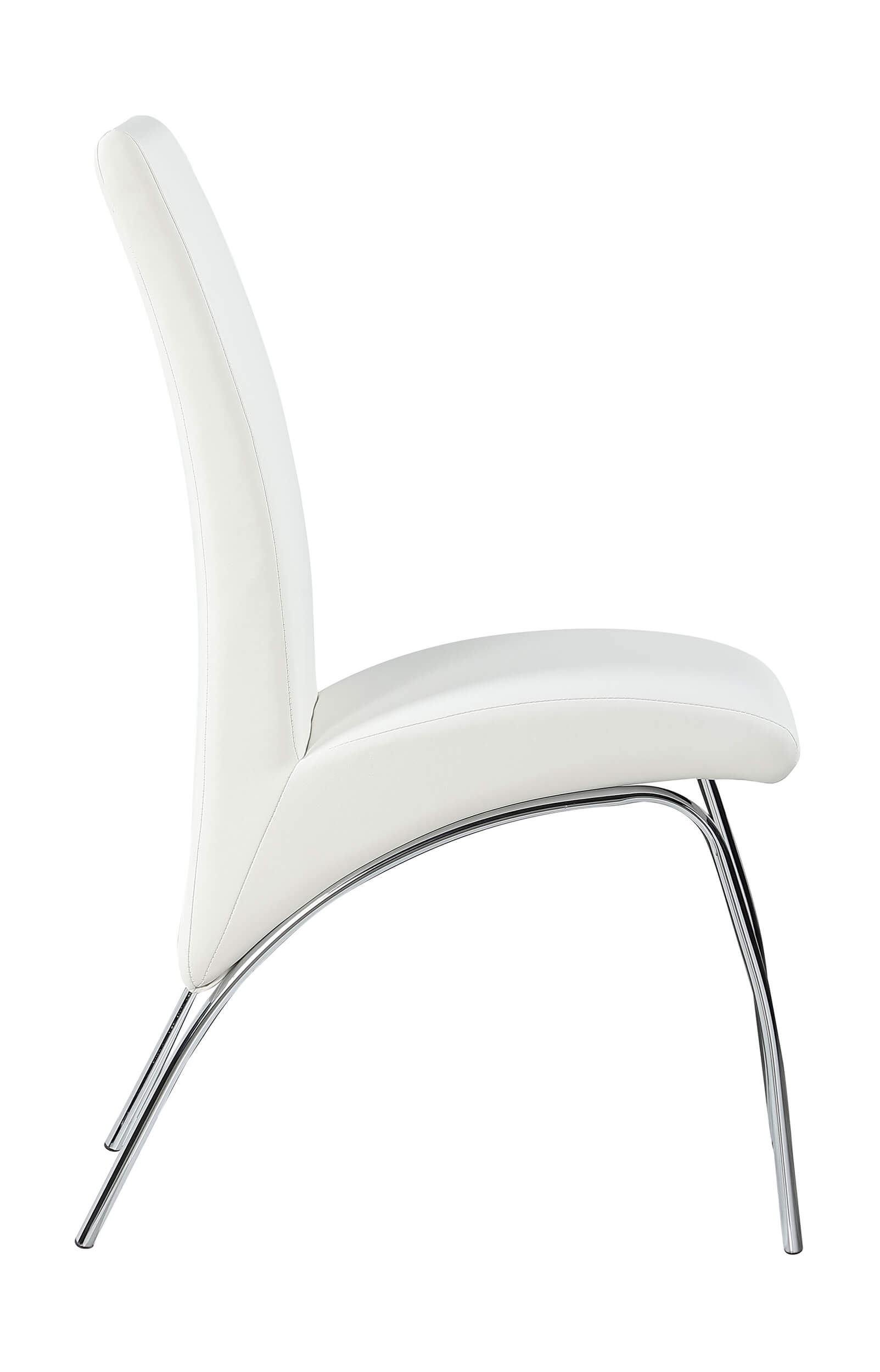 Bishop Leatherette Side Chairs with Chrome Base