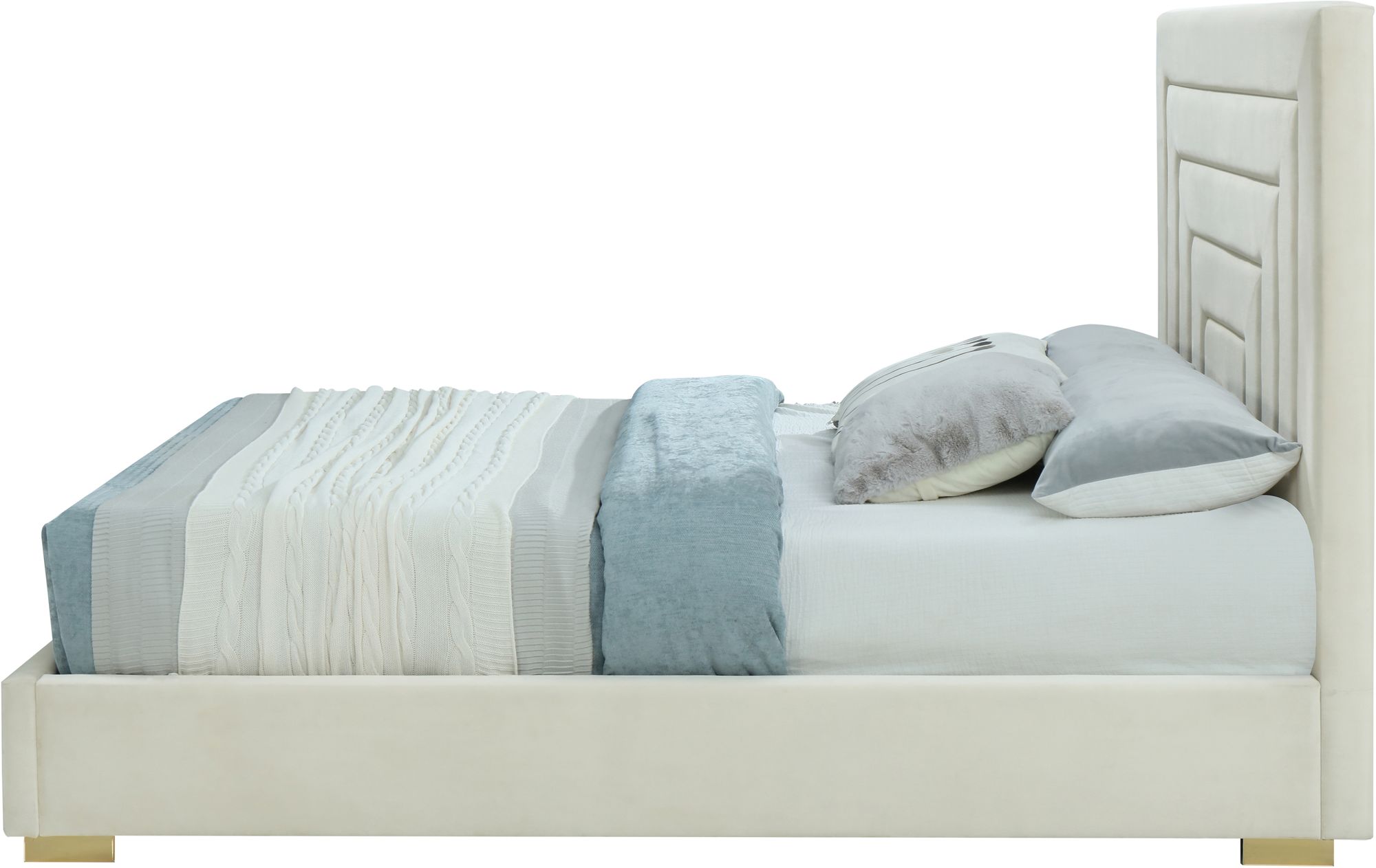 Nora Velvet Queen Size Bed