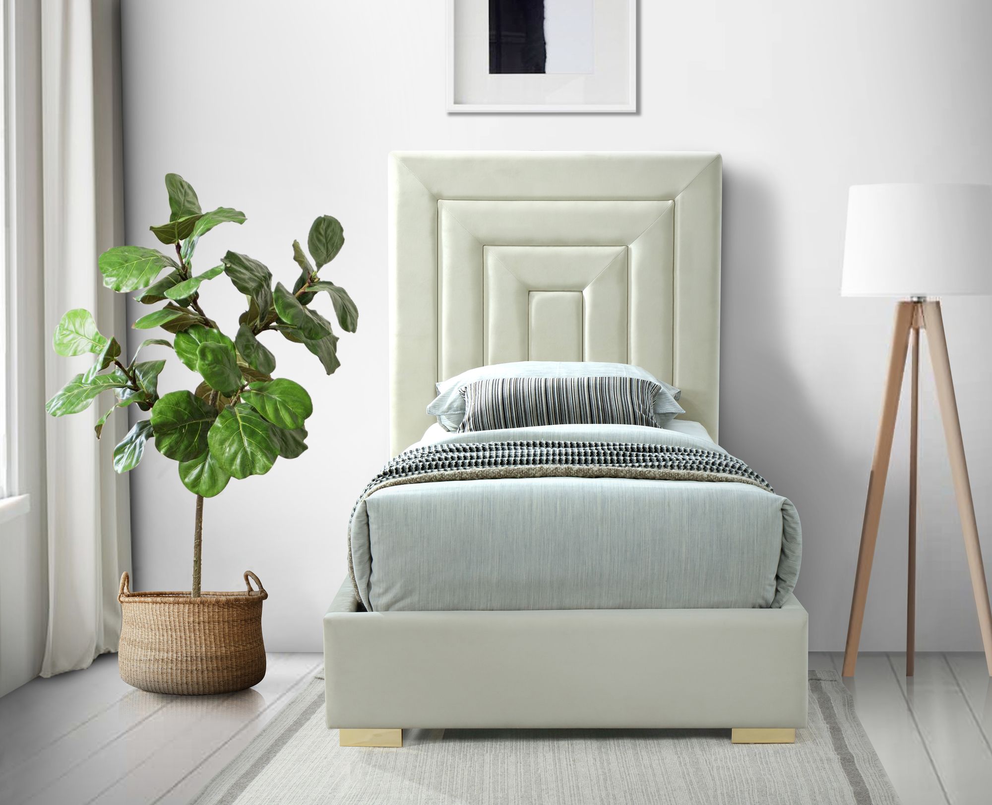 Nora Velvet Twin Size Bed