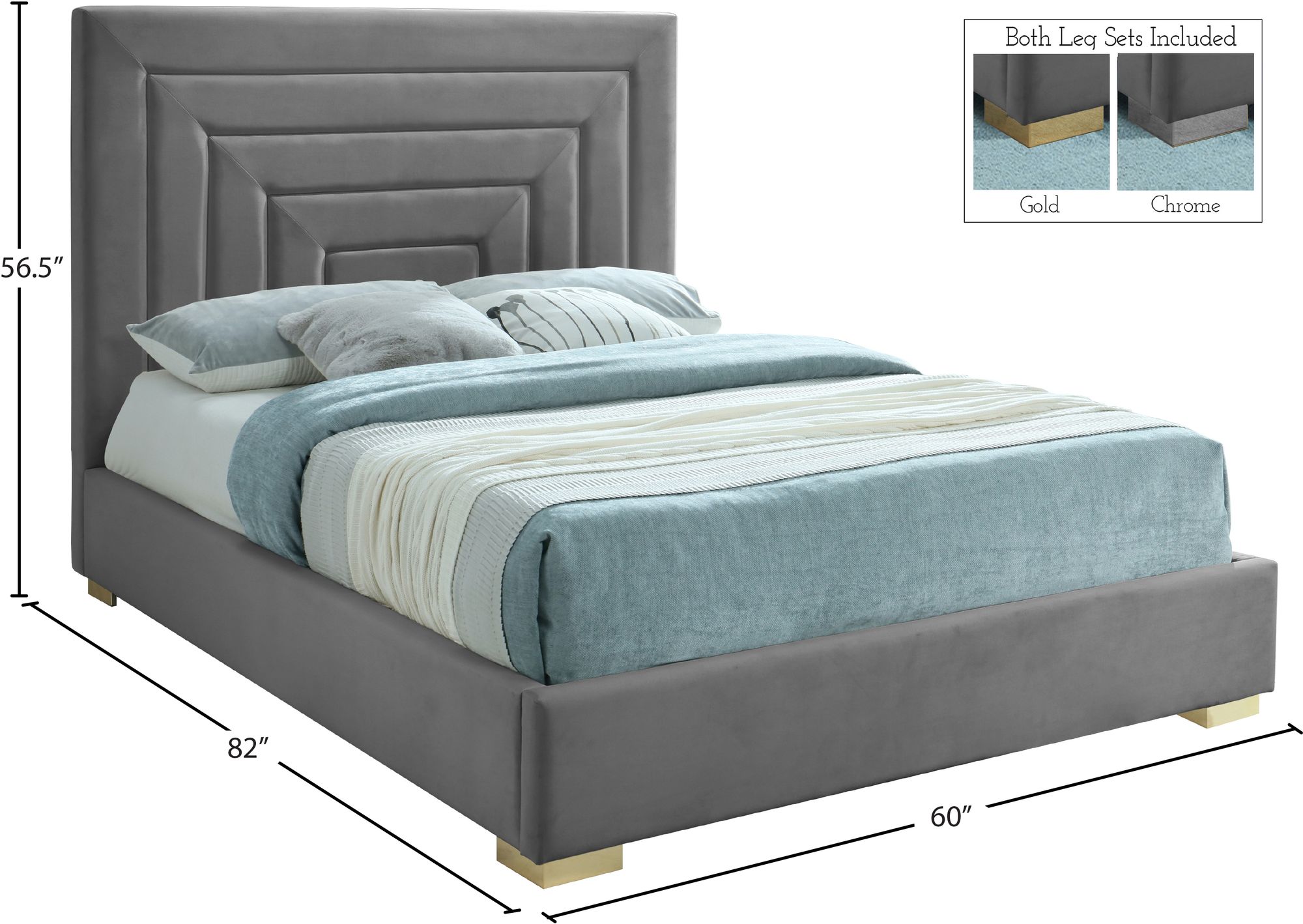 Nora Velvet Full Size Bed