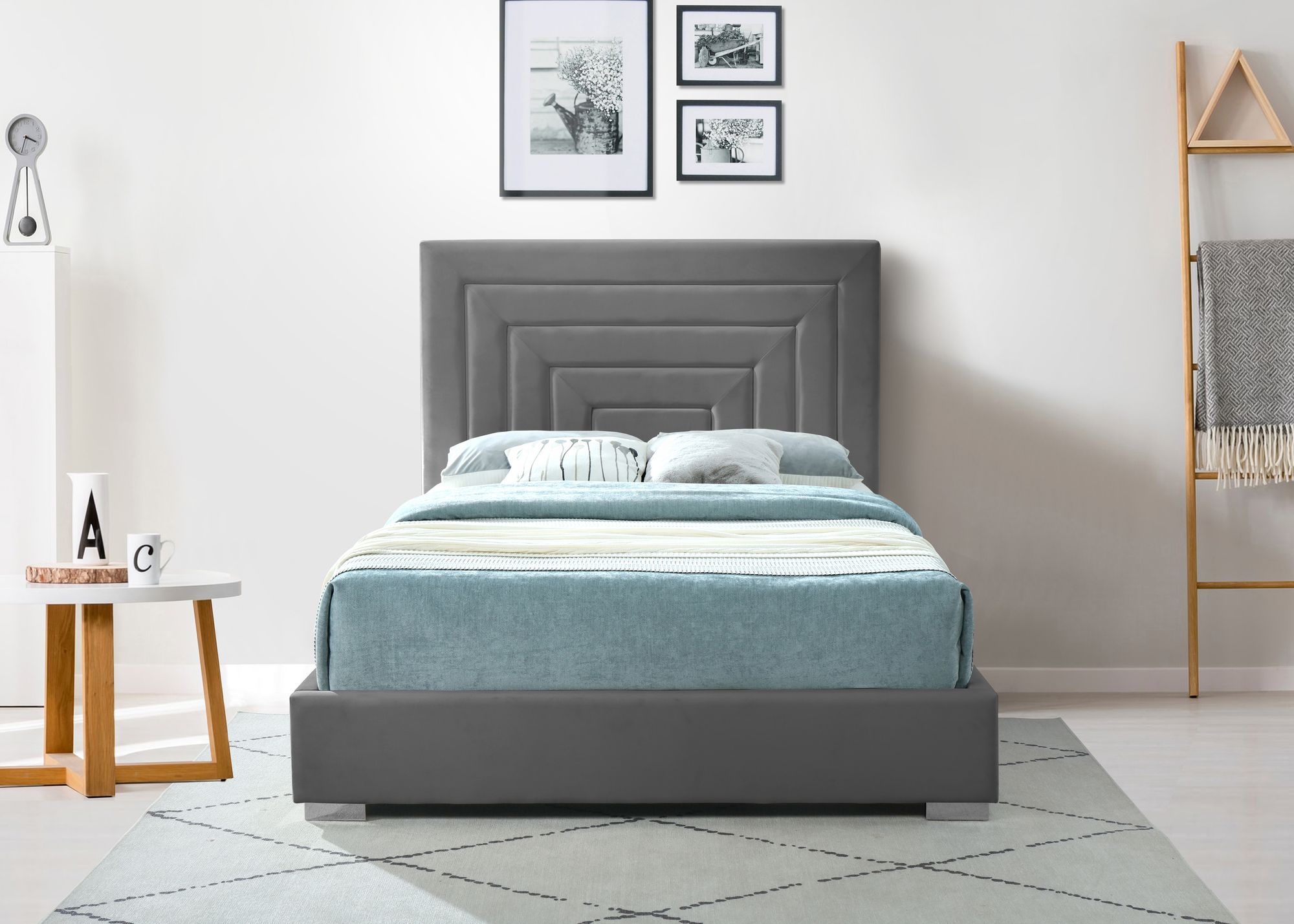 Nora Velvet King Size Bed