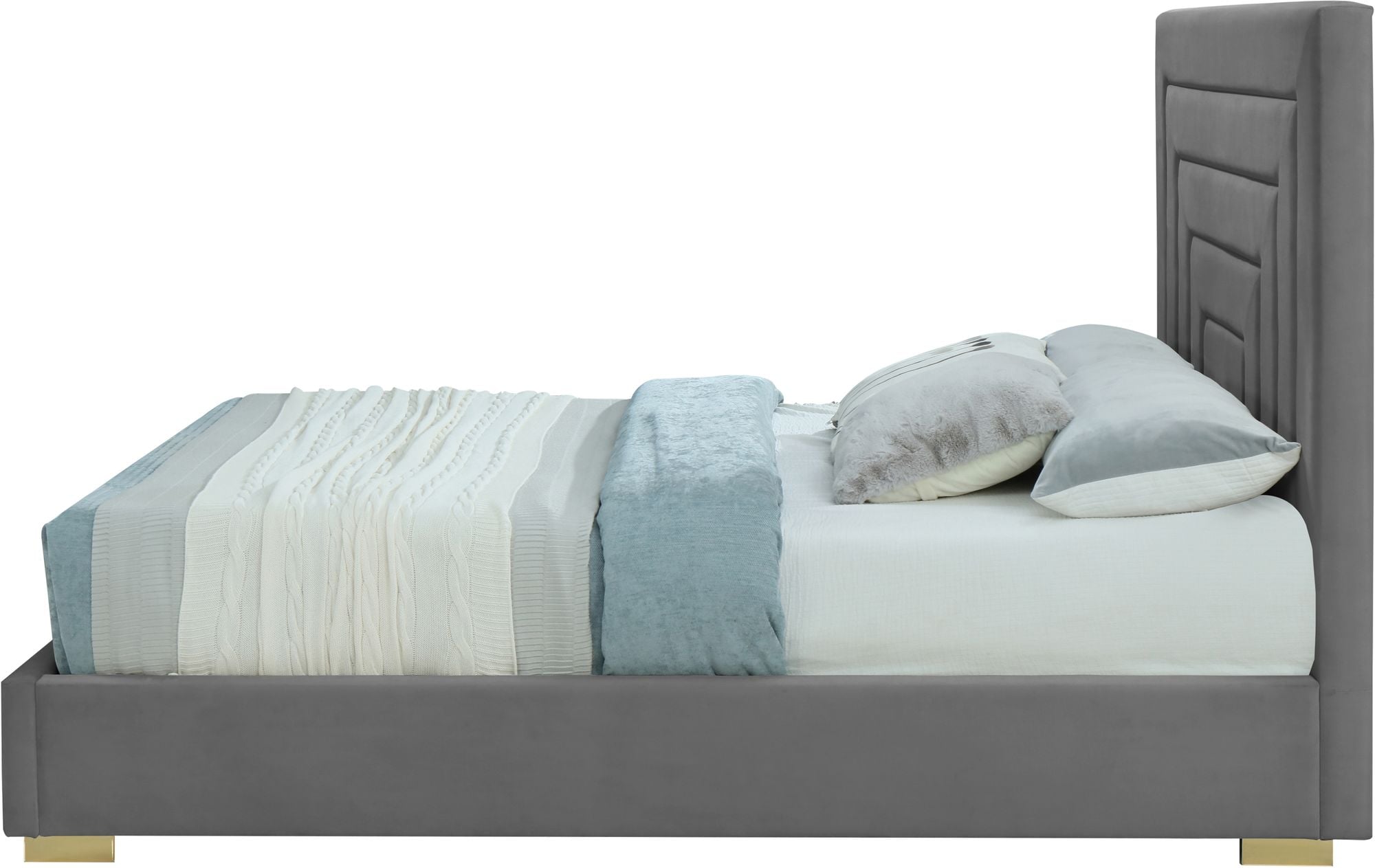Nora Velvet King Size Bed